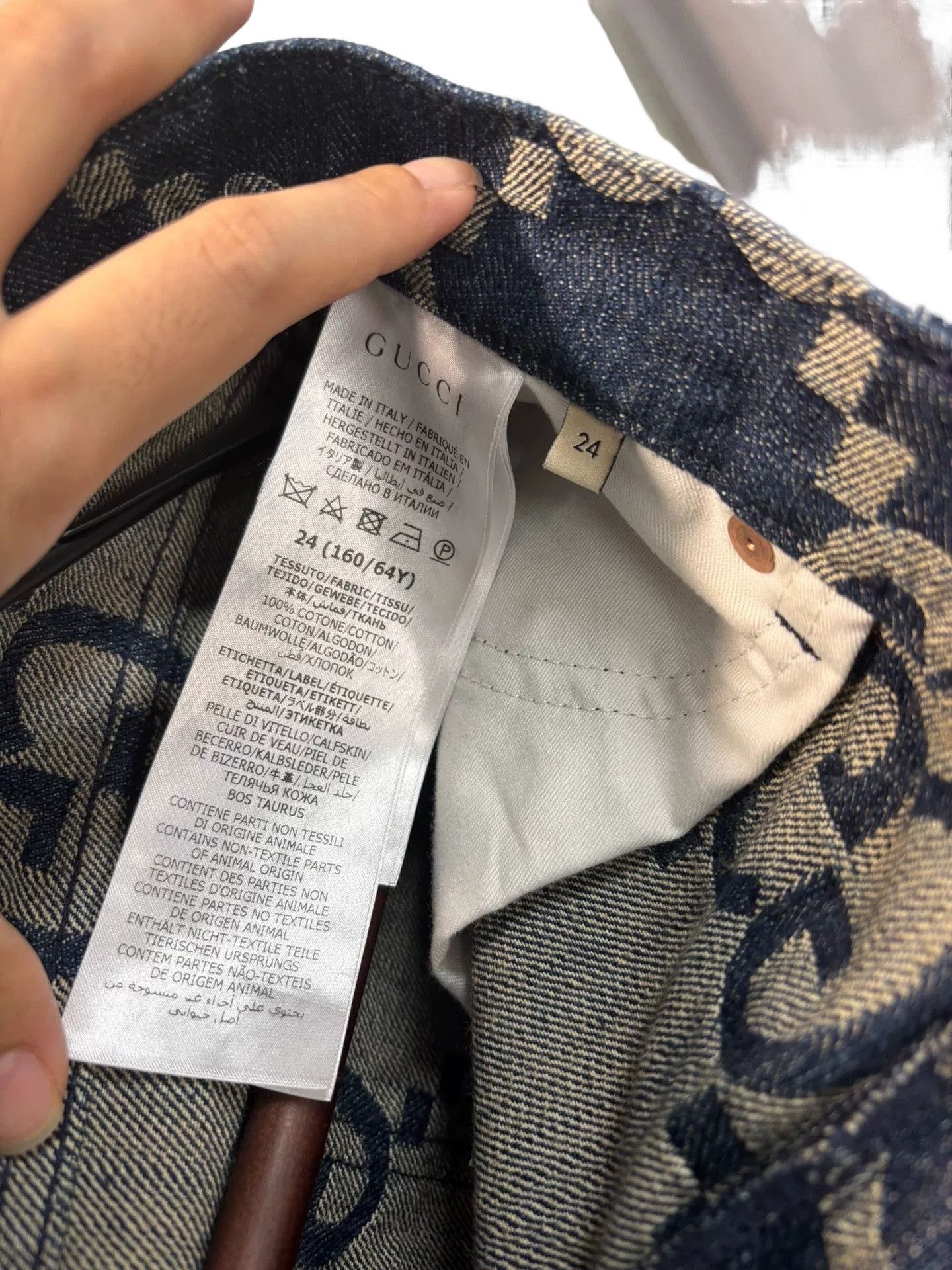 Gucci Gucci GG Monogram Jacquard Denim Jeans Size 24 Size 24" / US 00 / IT 34 - 6 Thumbnail