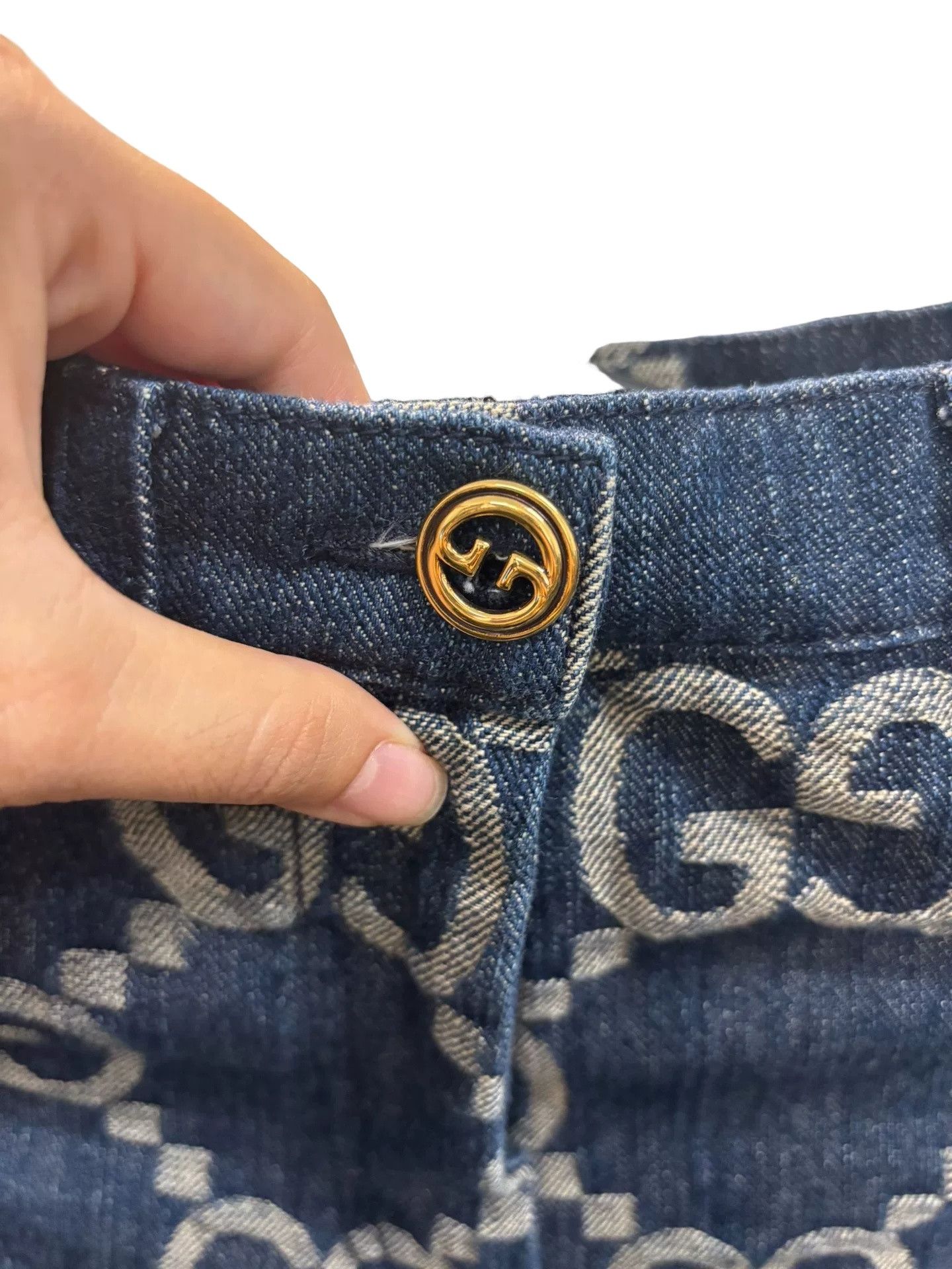 Gucci Gucci GG Monogram Jacquard Denim Jeans Size 24 Size 24" / US 00 / IT 34 - 4 Thumbnail