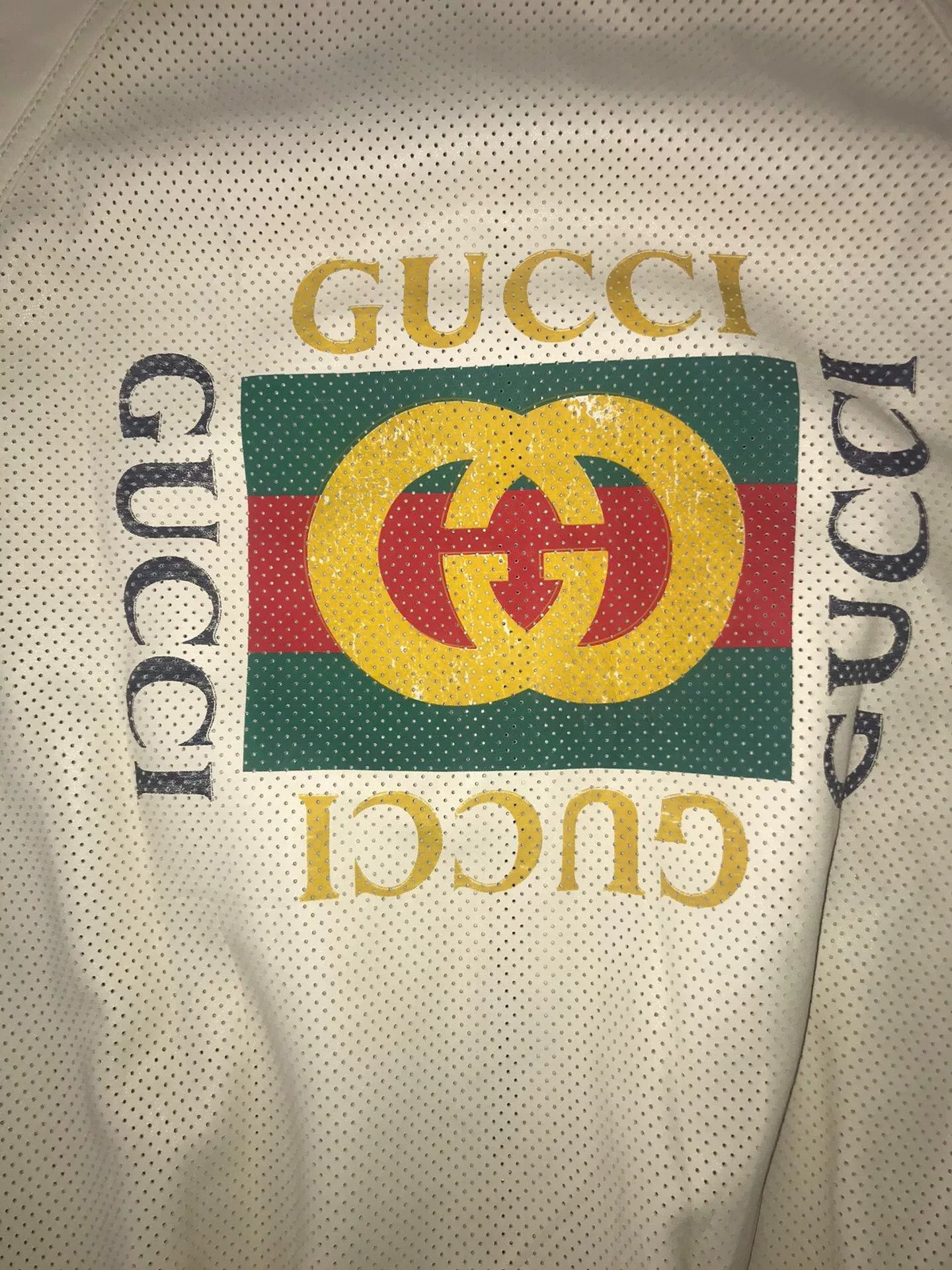 Gucci Gucci Perforated Logo Leather Jacket Size 48 Size US M / EU 48-50 / 2 - 4 Thumbnail