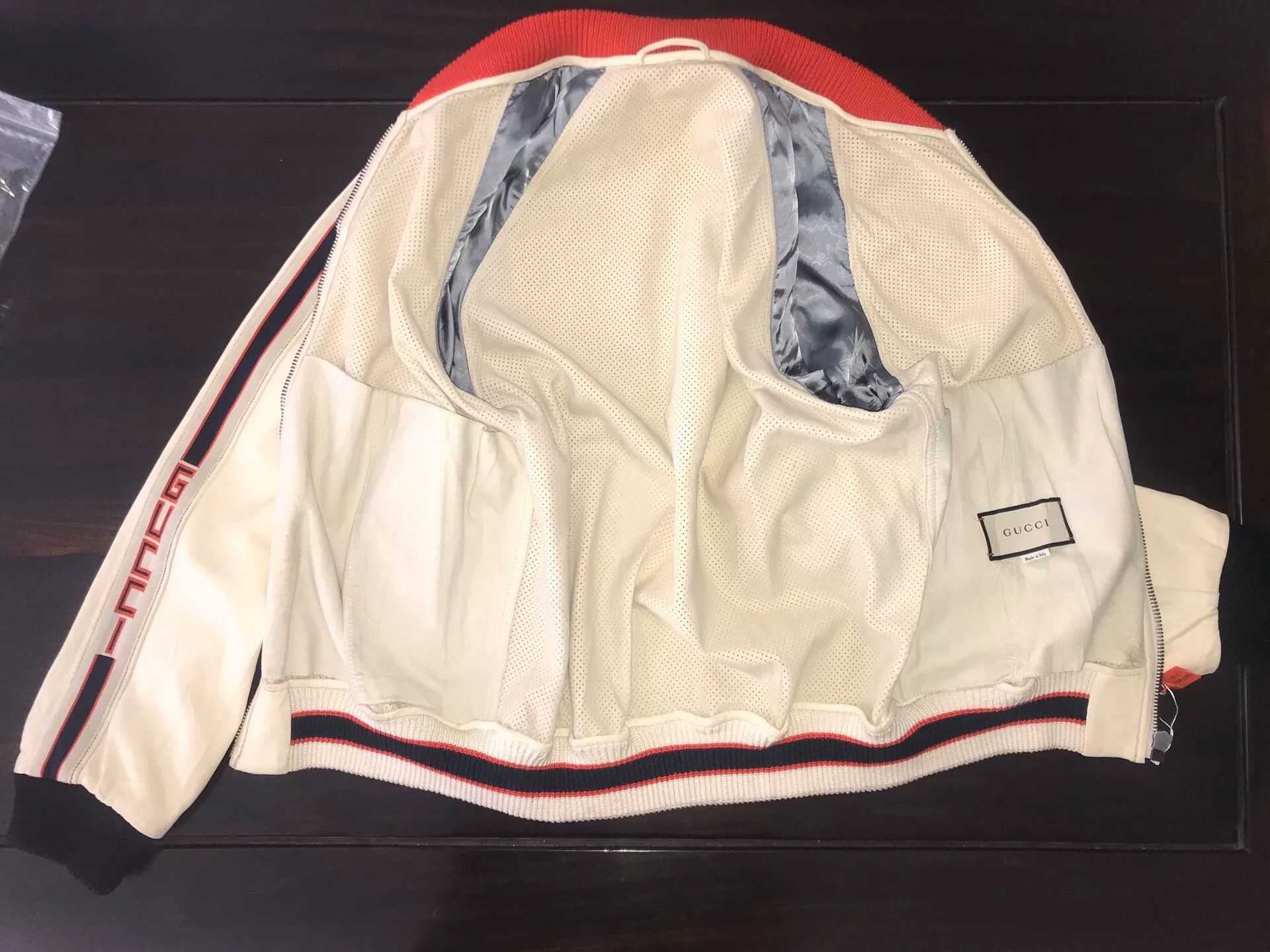 Gucci Gucci Perforated Logo Leather Jacket Size 48 Size US M / EU 48-50 / 2 - 7 Thumbnail