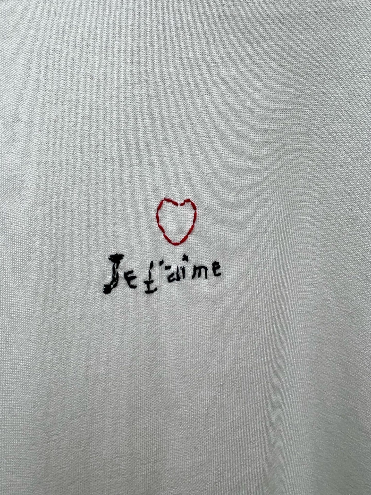 Balenciaga Balenciaga Je t'aime Embroidered T-Shirt Size XXS Size US XXS / EU 40 - 4 Thumbnail