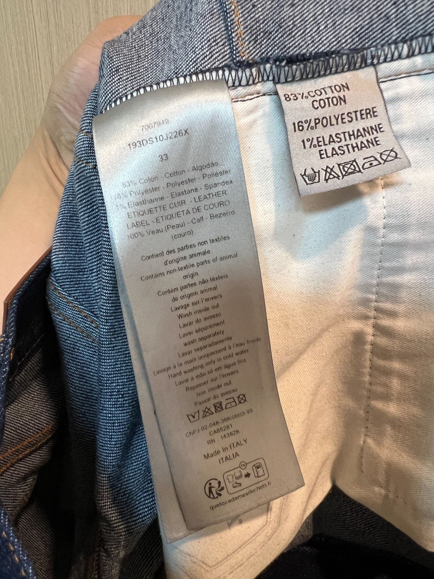 Dior Dior Oblique Monogram Cuff Denim Jeans 33 Size US 33 - 4 Thumbnail