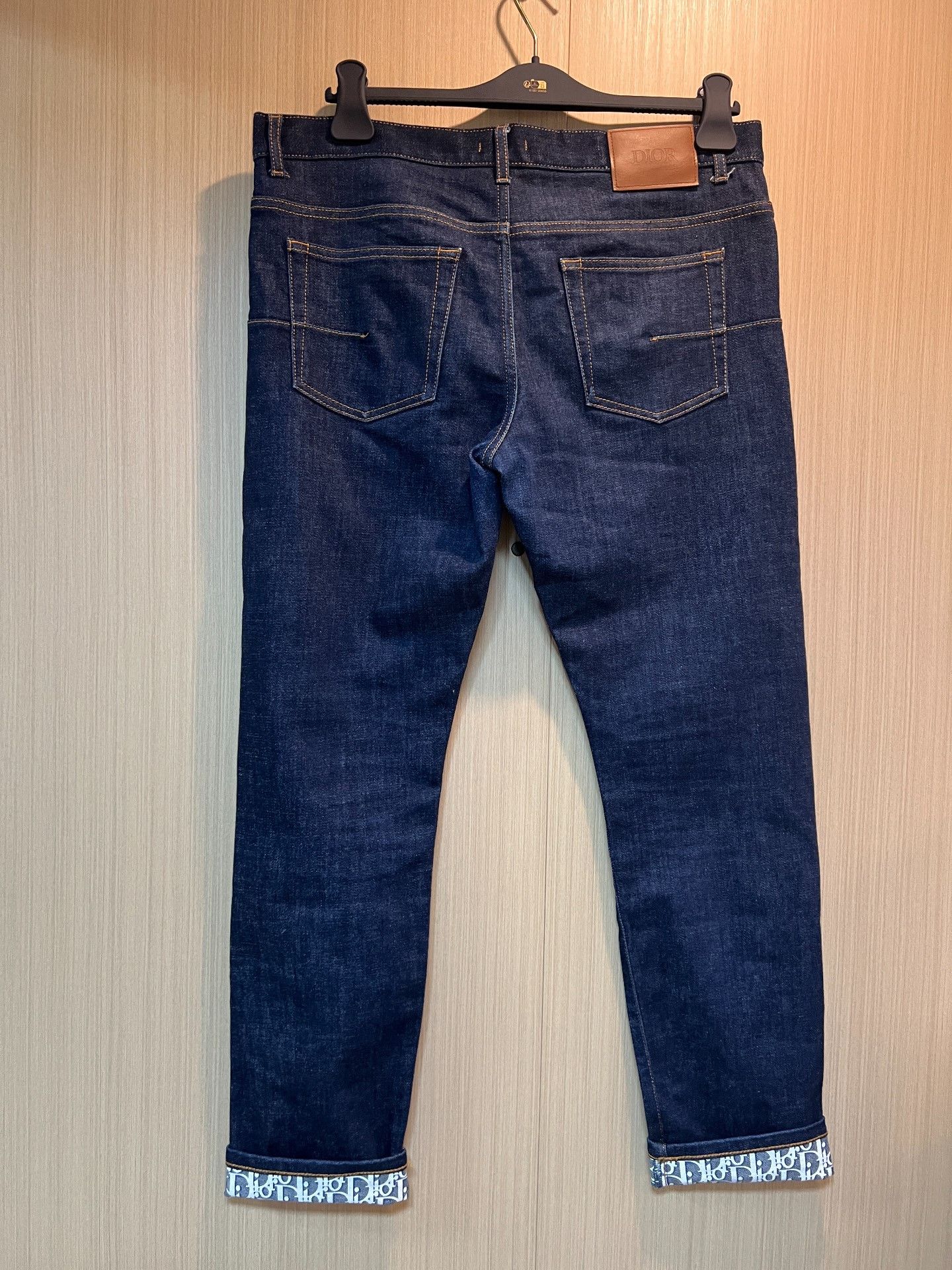 Dior Dior Oblique Monogram Cuff Denim Jeans 33 Size US 33 - 2 Thumbnail