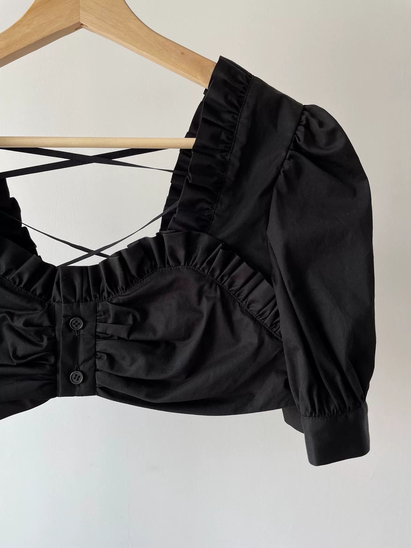 Noir Kei Ninomiya Noir Kei Ninomiya Corset-Style Cropped Shirt Size S / US 4 / IT 40 - 3 Thumbnail