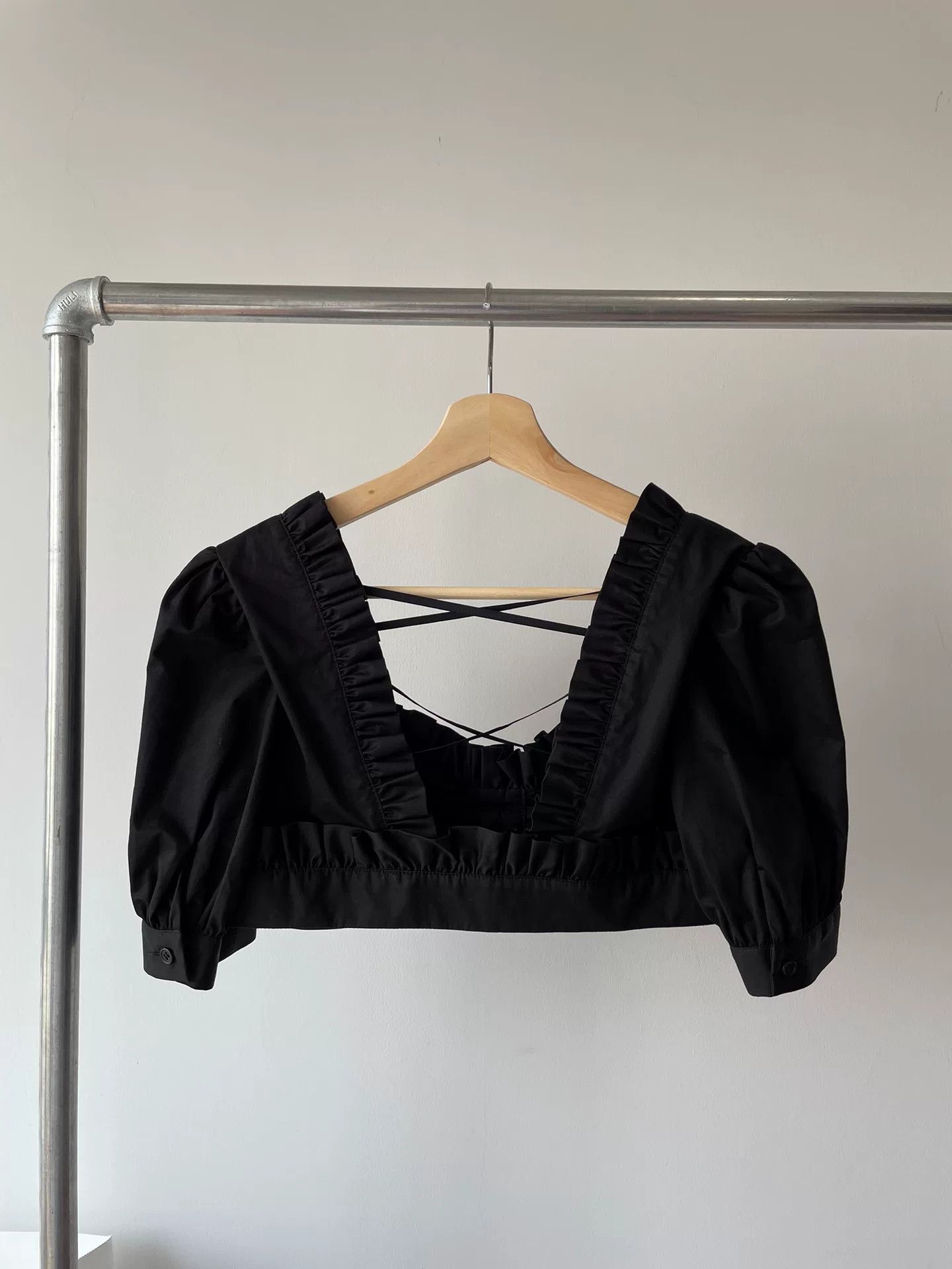 Noir Kei Ninomiya Noir Kei Ninomiya Corset-Style Cropped Shirt Size S / US 4 / IT 40 - 2 Thumbnail