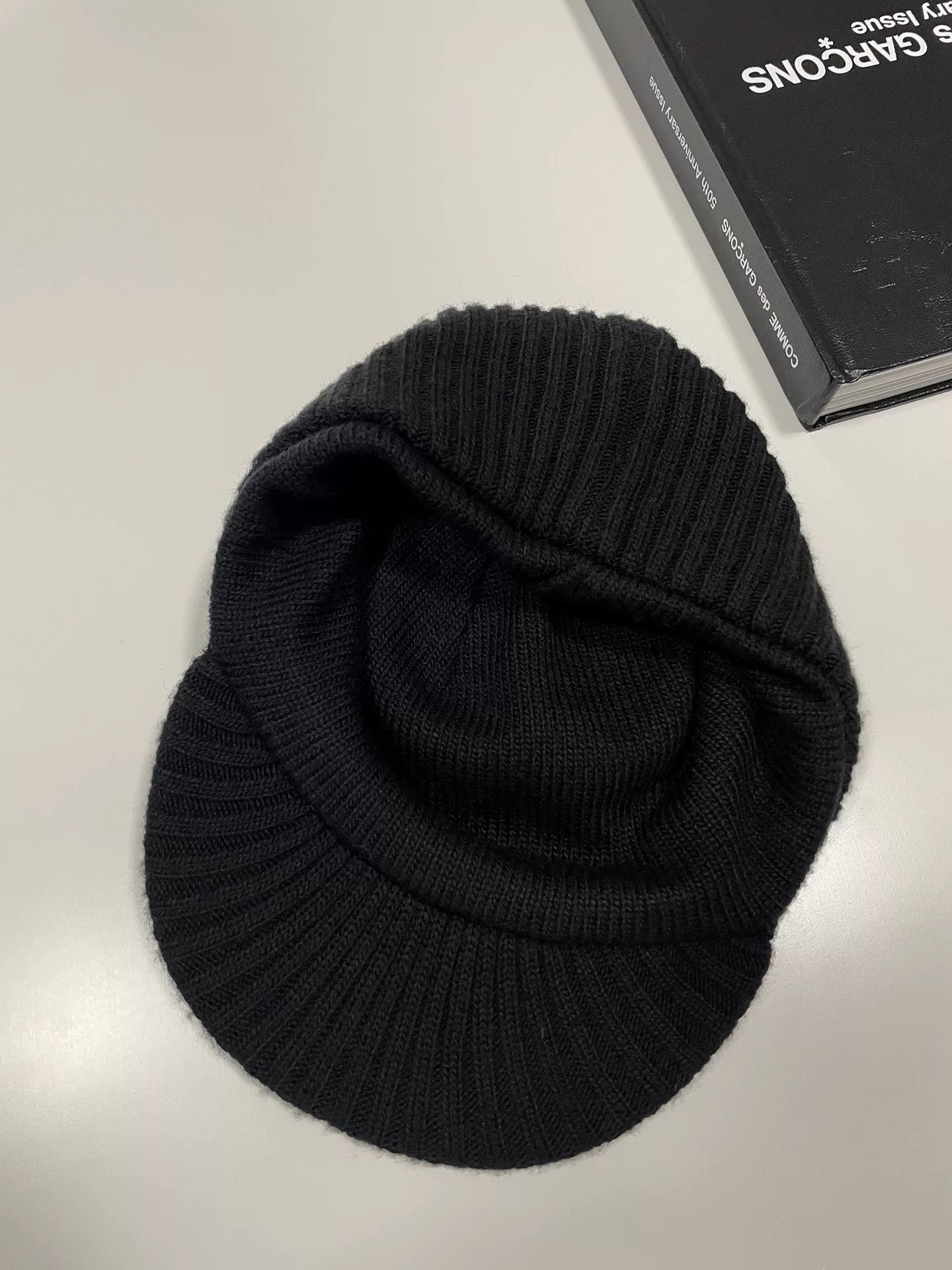 Undercover Undercover Jun Takahashi Black Knit Visor Cap Size ONE SIZE - 2 Thumbnail