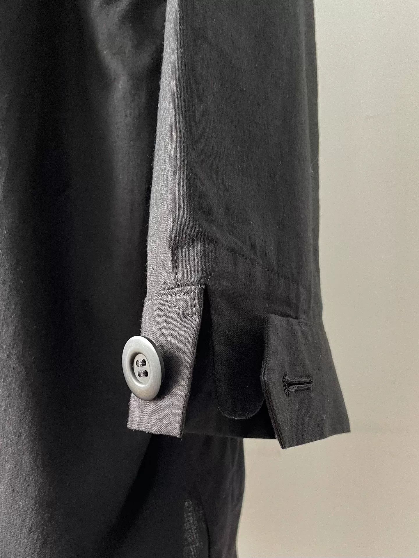 Yohji Yamamoto Yohji Yamamoto Cotton-Linen Black Coat Size US L / EU 52-54 / 3 - 9 Thumbnail