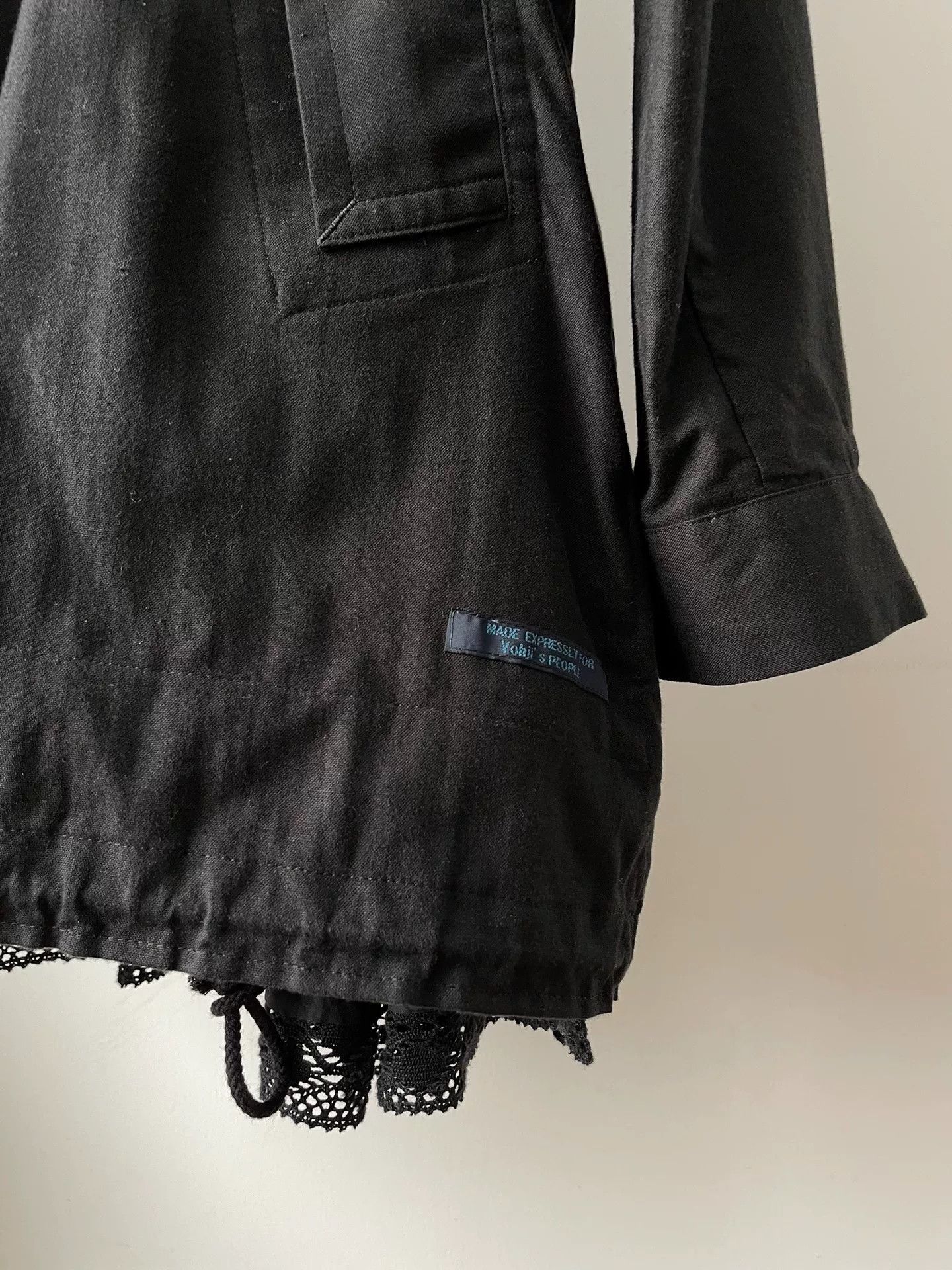 Yohji Yamamoto Yohji Yamamoto Cotton-Linen Black Coat Size US L / EU 52-54 / 3 - 8 Thumbnail