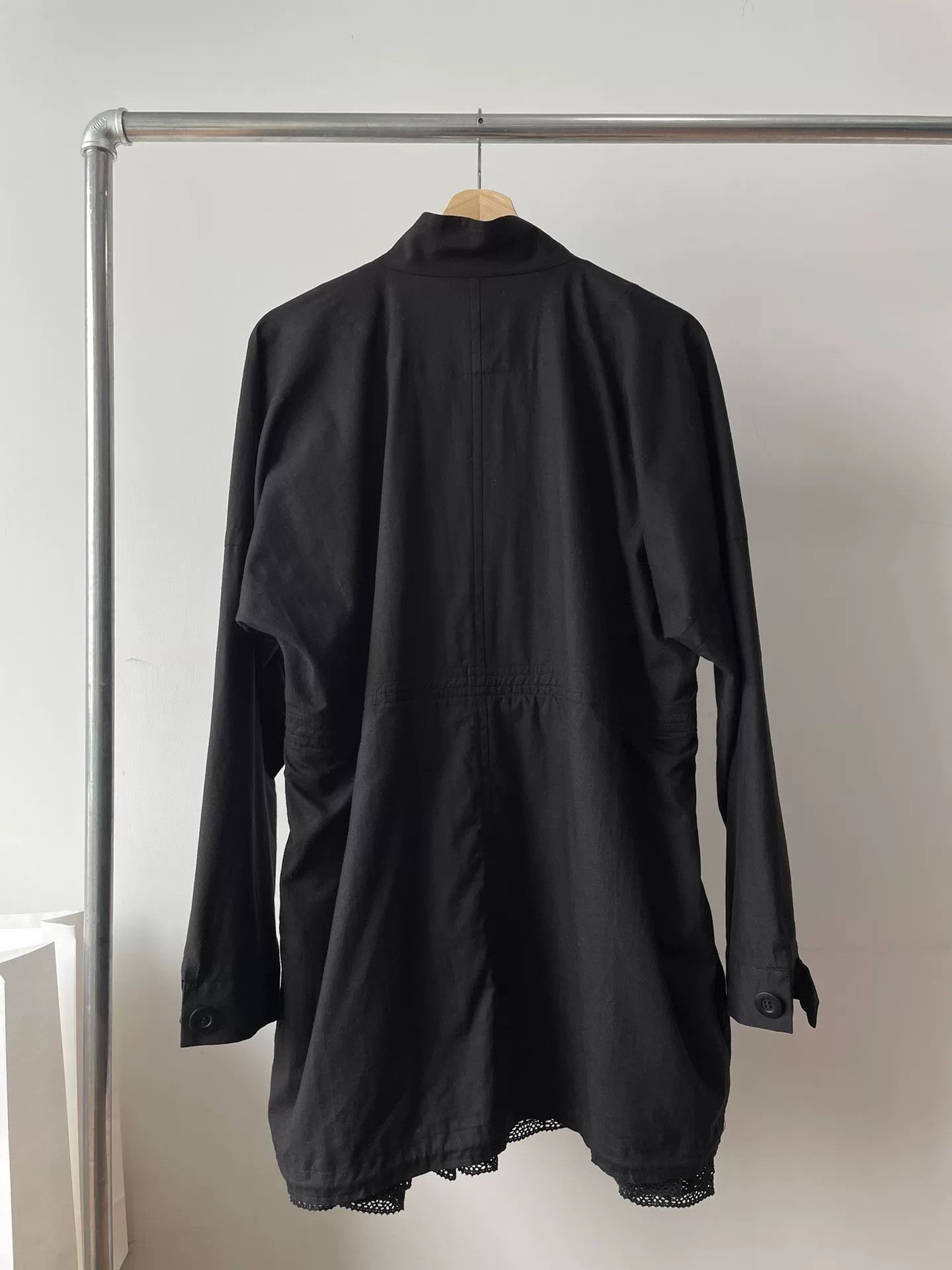 Yohji Yamamoto Yohji Yamamoto Cotton-Linen Black Coat Size US L / EU 52-54 / 3 - 7 Thumbnail