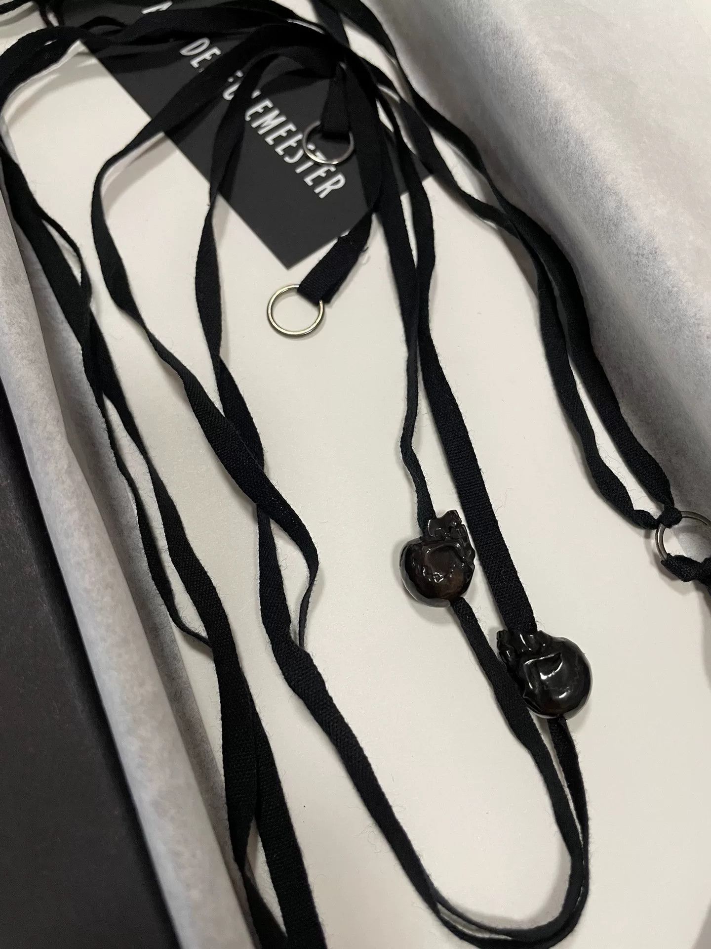 Ann Demeulemeester Ann Demeulemeester Black Skull Necklace Belt Size ONE SIZE - 2 Thumbnail