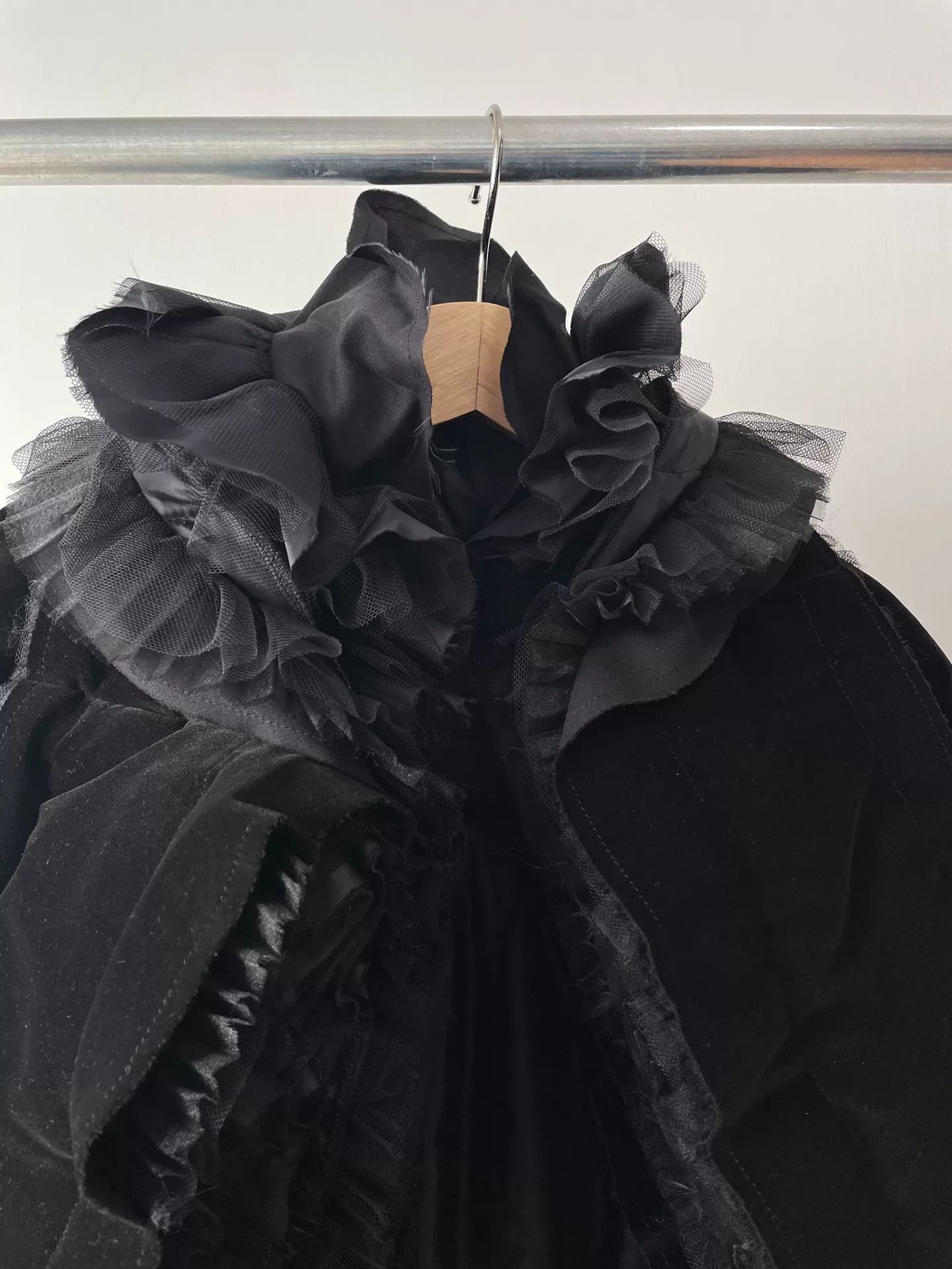Comme des Garcons Comme des Garçons Black Velvet Coat Size S / US 4 / IT 40 - 3 Thumbnail