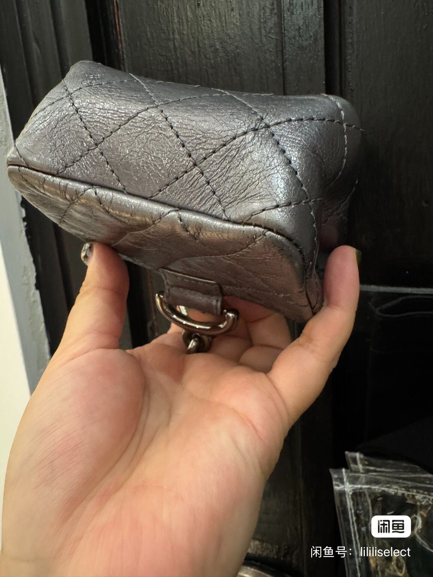 Chanel Chanel Vintage Silver Gray Hanging Sub-bag Size ONE SIZE - 6 Thumbnail