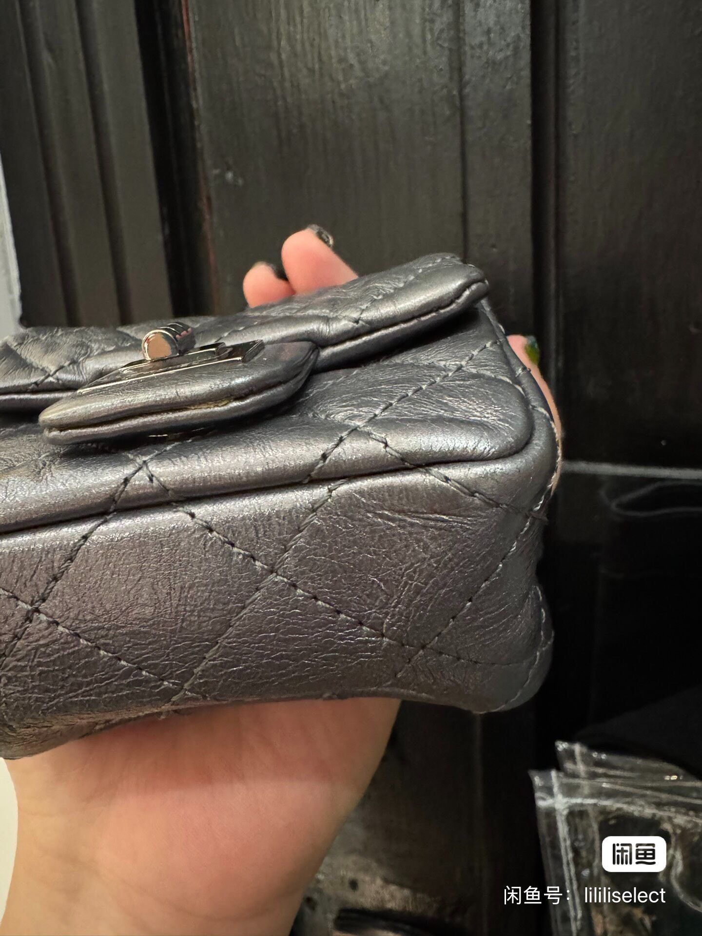 Chanel Chanel Vintage Silver Gray Hanging Sub-bag Size ONE SIZE - 4 Thumbnail