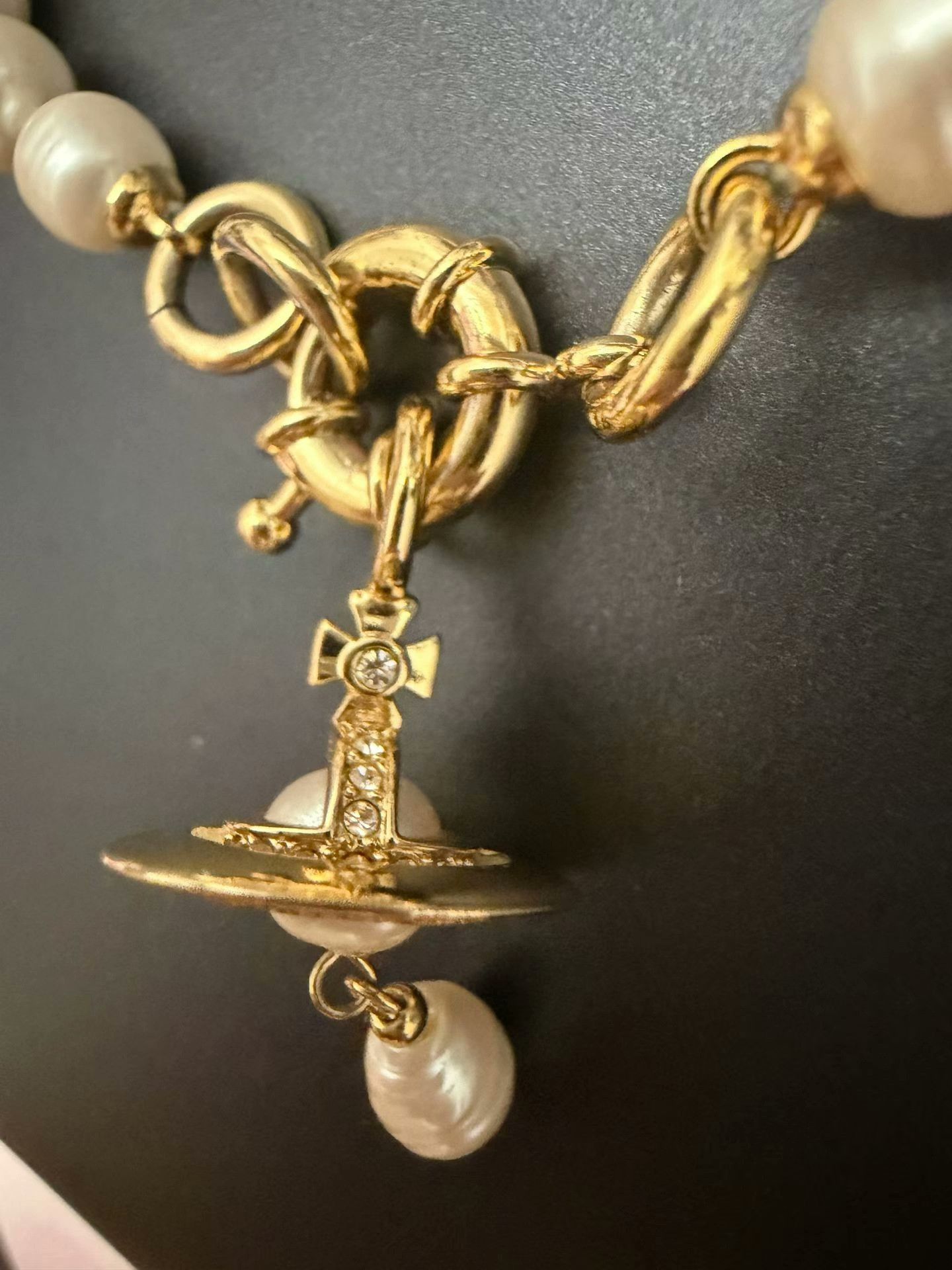 Vivienne Westwood Vivienne Westwood Saturn Pearl Necklace Size ONE SIZE - 3 Thumbnail