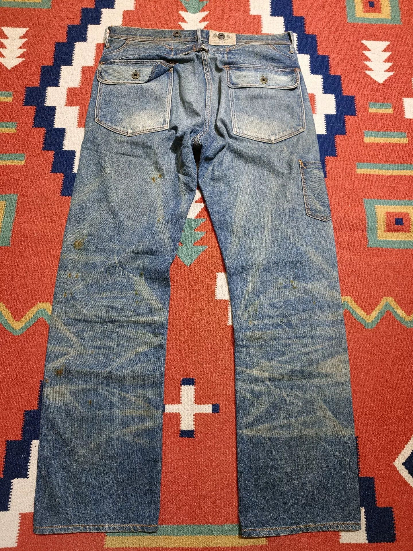 RRL Ralph Lauren RRL Double RL Distressed Jeans Size US 30 / EU 46 - 2 Thumbnail
