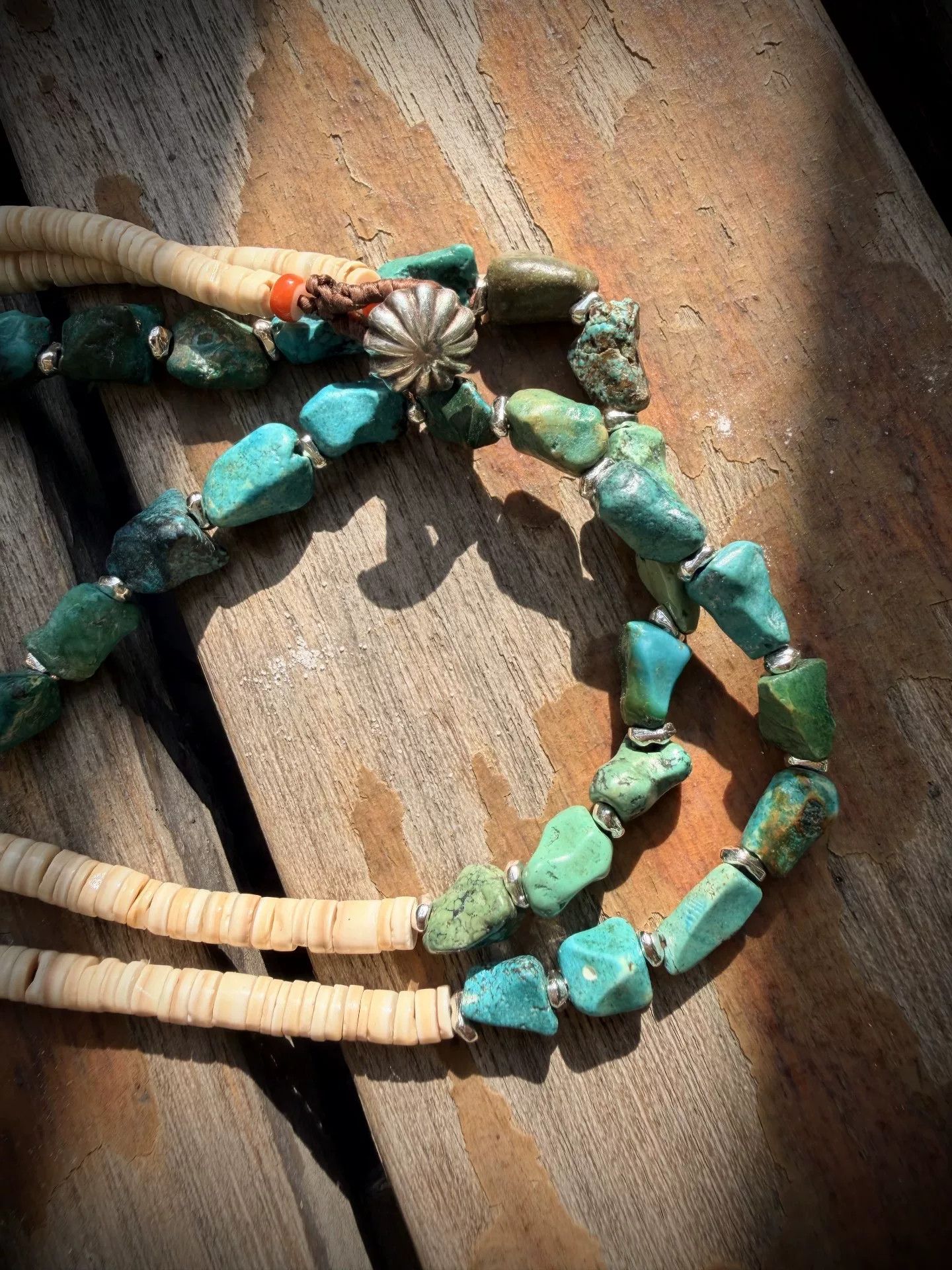 Other Navajo Vintage Turquoise Shell Glass Necklace Size ONE SIZE - 4 Thumbnail