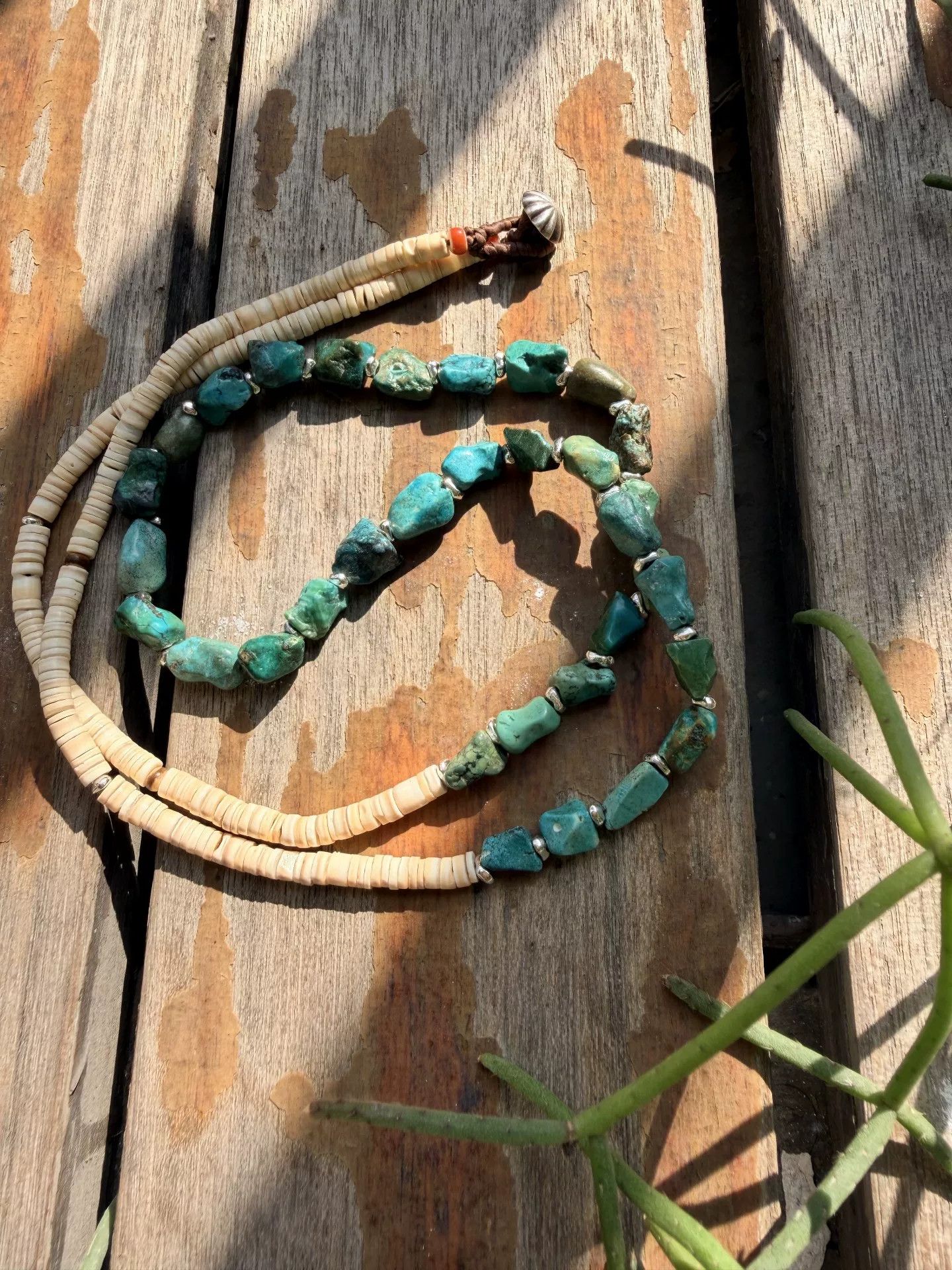 Other Navajo Vintage Turquoise Shell Glass Necklace Size ONE SIZE - 2 Thumbnail