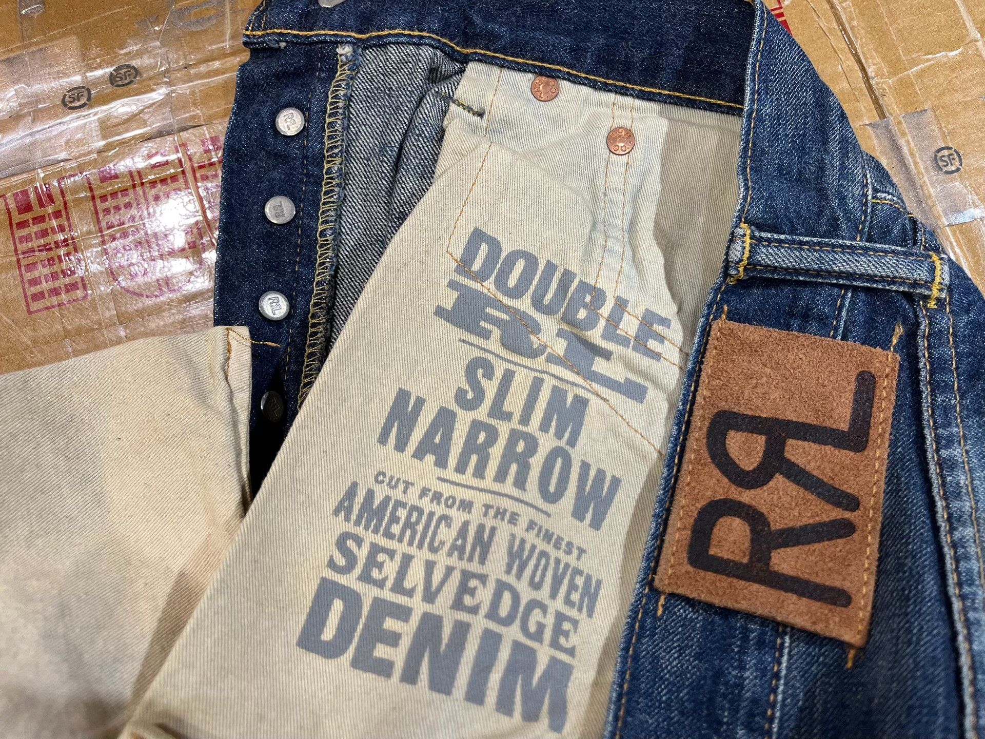 RRL Ralph Lauren RRL Distressed Patched Vintage Jeans Size US 31 - 4 Thumbnail