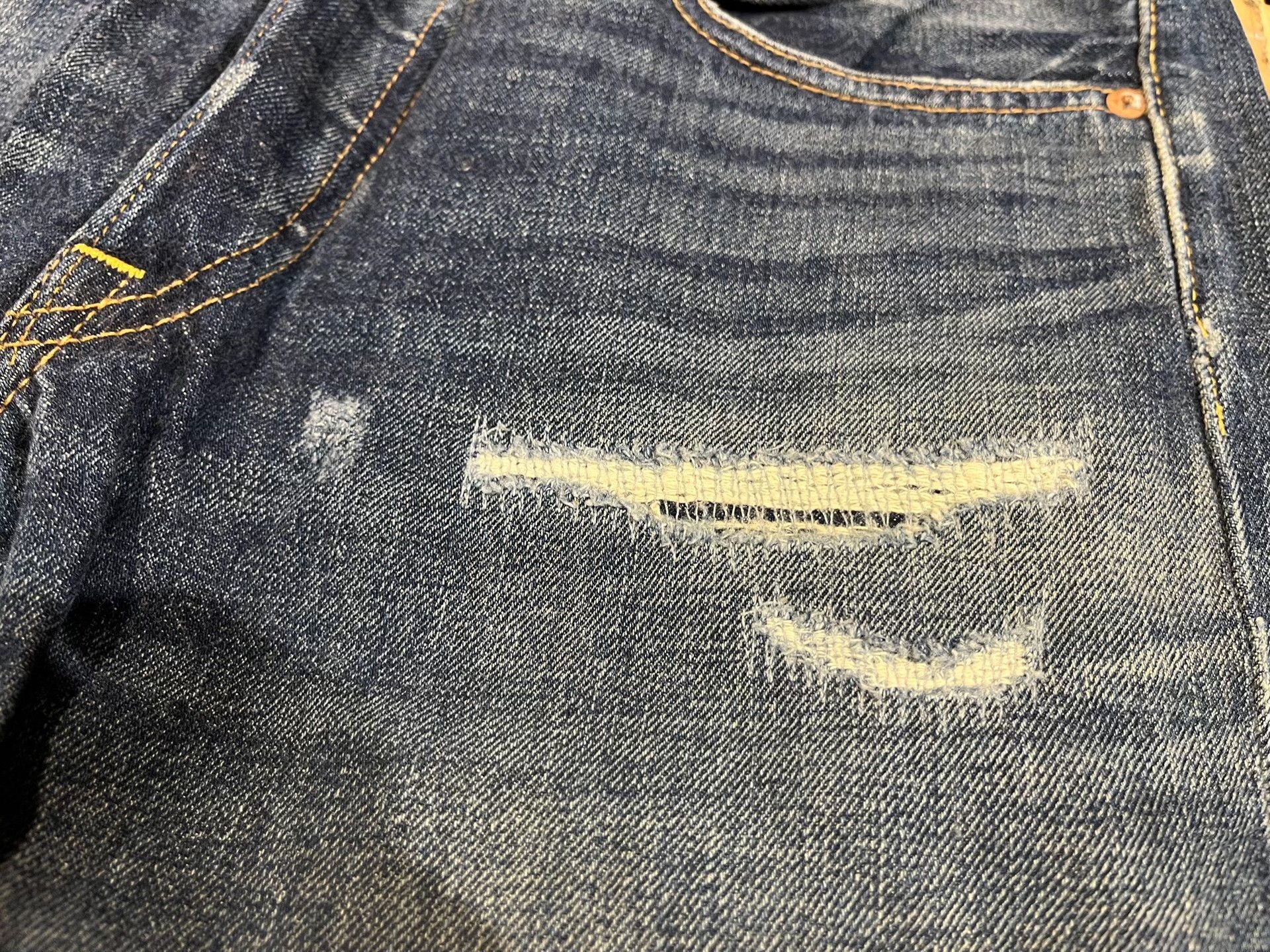 RRL Ralph Lauren RRL Distressed Patched Vintage Jeans Size US 31 - 9 Thumbnail