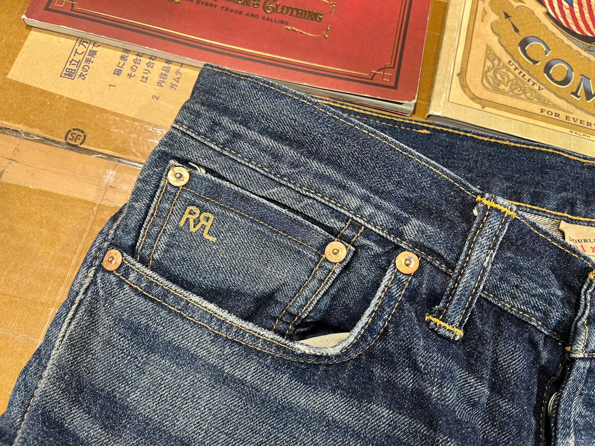 RRL Ralph Lauren RRL Distressed Patched Vintage Jeans Size US 31 - 7 Thumbnail