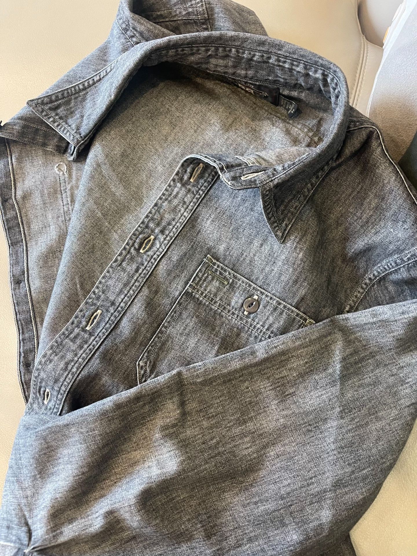RRL Ralph Lauren RRL Denim Shirt Kimura Style Size US S / EU 44-46 / 1 - 8 Thumbnail