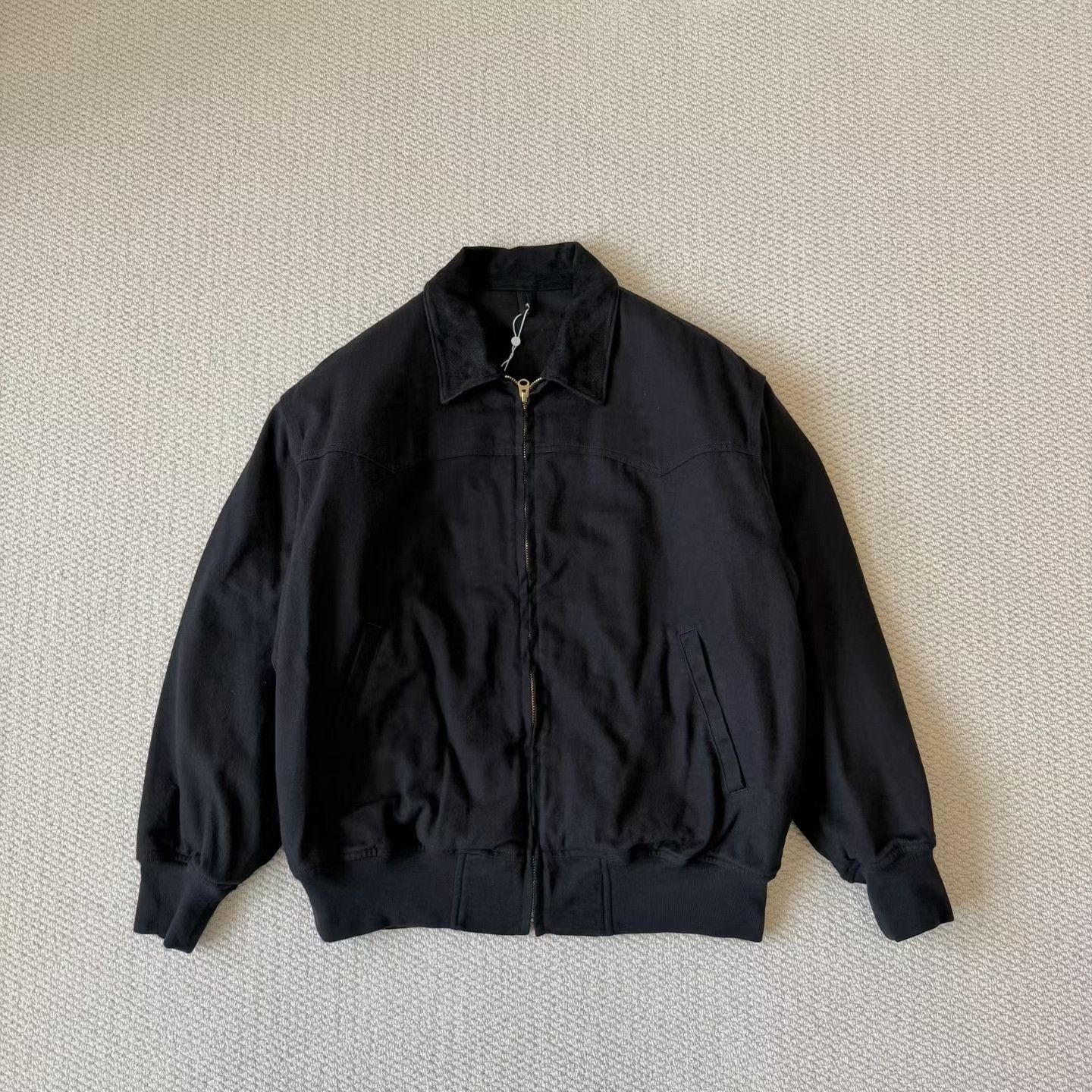 Comoli COMOLI Black Drill Zip Jacket Size US M / EU 48-50 / 2 - 2 Thumbnail