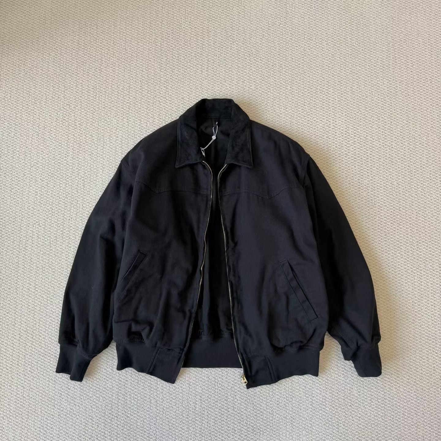 Comoli COMOLI Black Drill Zip Jacket Size US M / EU 48-50 / 2 - 3 Thumbnail