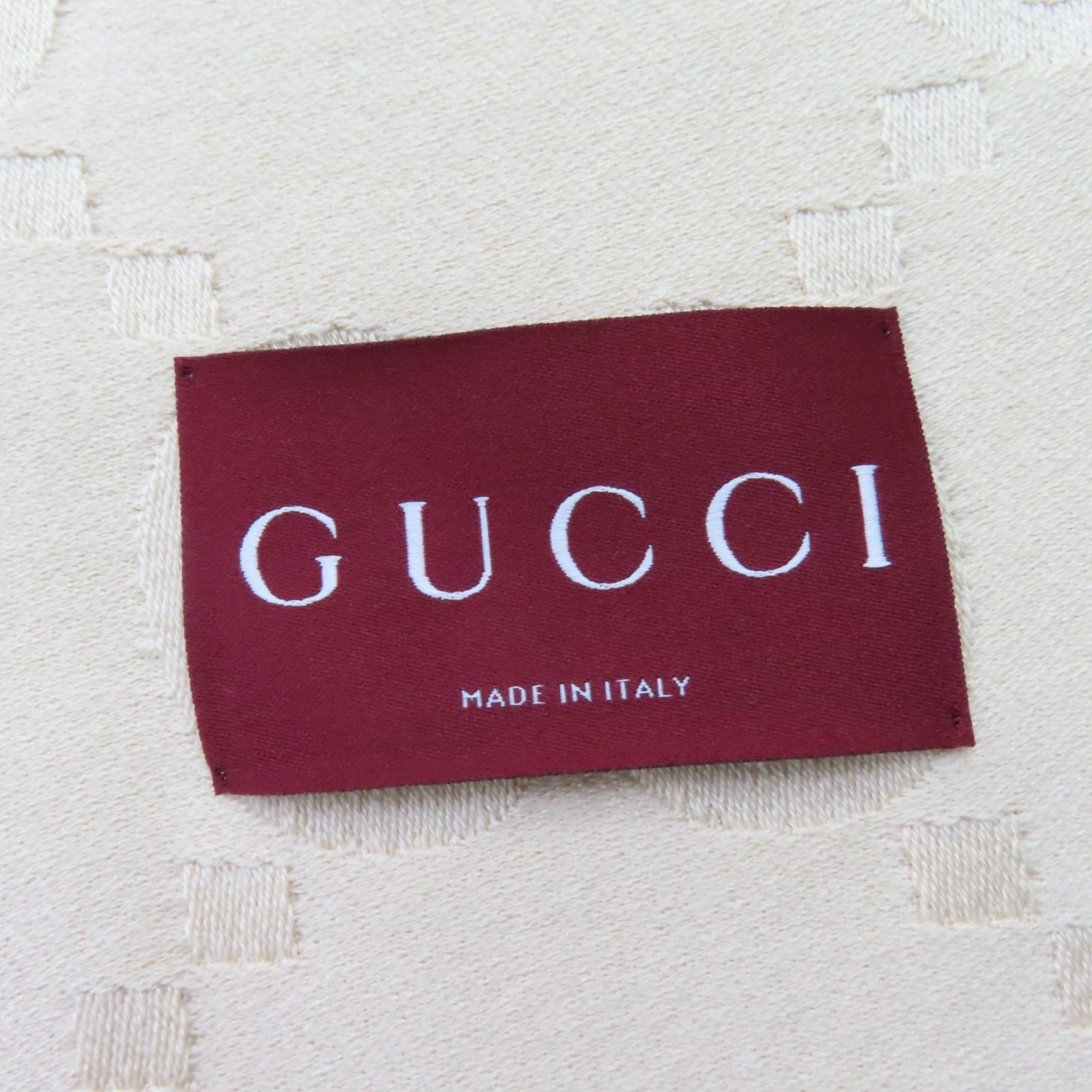 Gucci GUCCI 795551 Wool and Silk GG Jacquard Large Blanket/Shawl, Beige, 135 x 180cm, Made in Italy, Authentic, Women's Size ONE SIZE - 4 Thumbnail