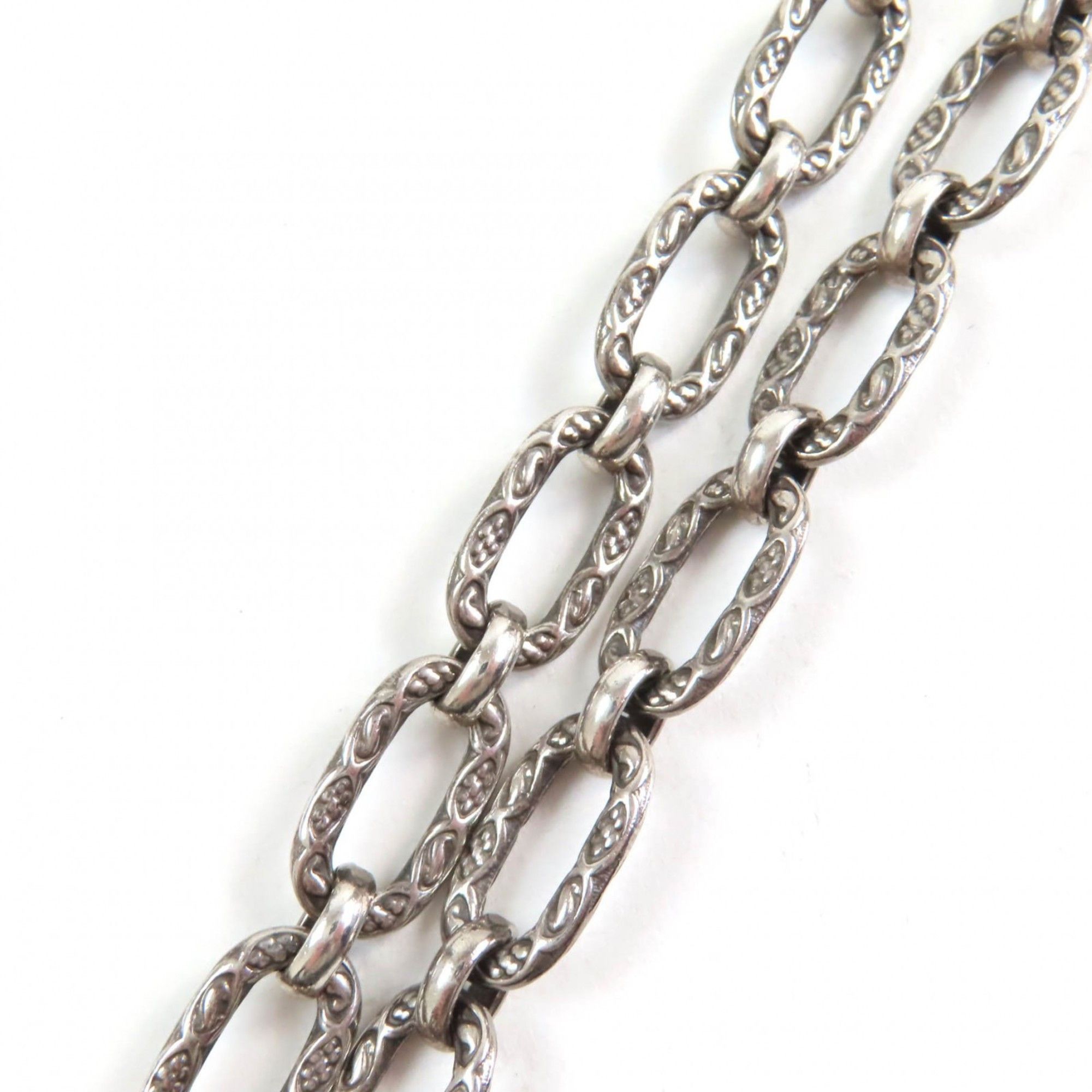 Gucci GUCCI 524890 Interlocking G Arabesque Long Chain Necklace, AG925 Silver, Box and Dust Bag Included, Made in Italy, Weight 67.94g, Women's Size ONE SIZE - 7 Thumbnail