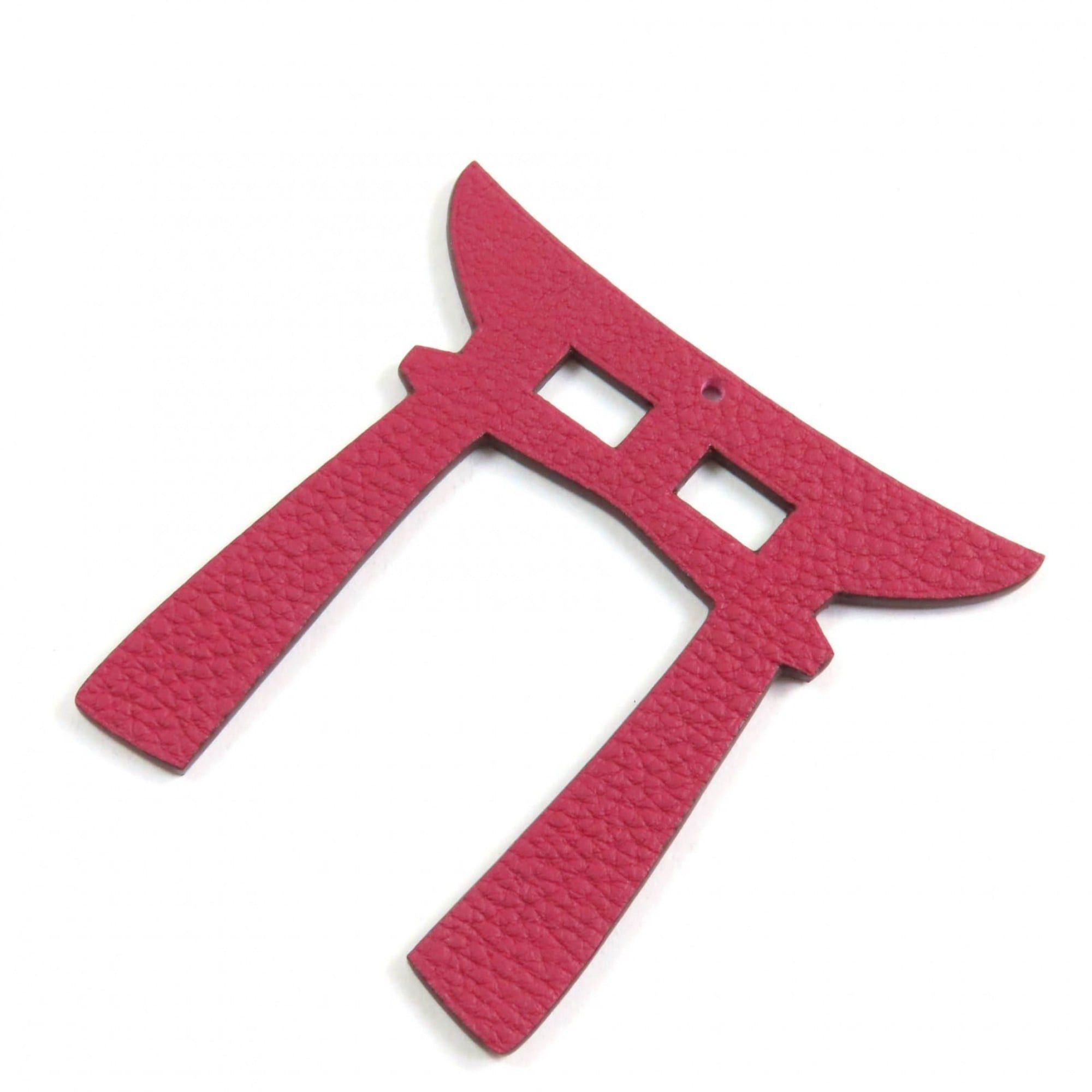 Hermes HERMES Petit H Anemone Rouge Granada Torii Epsom Leather Bag Charm (Boxed) for Women Size ONE SIZE - 5 Thumbnail