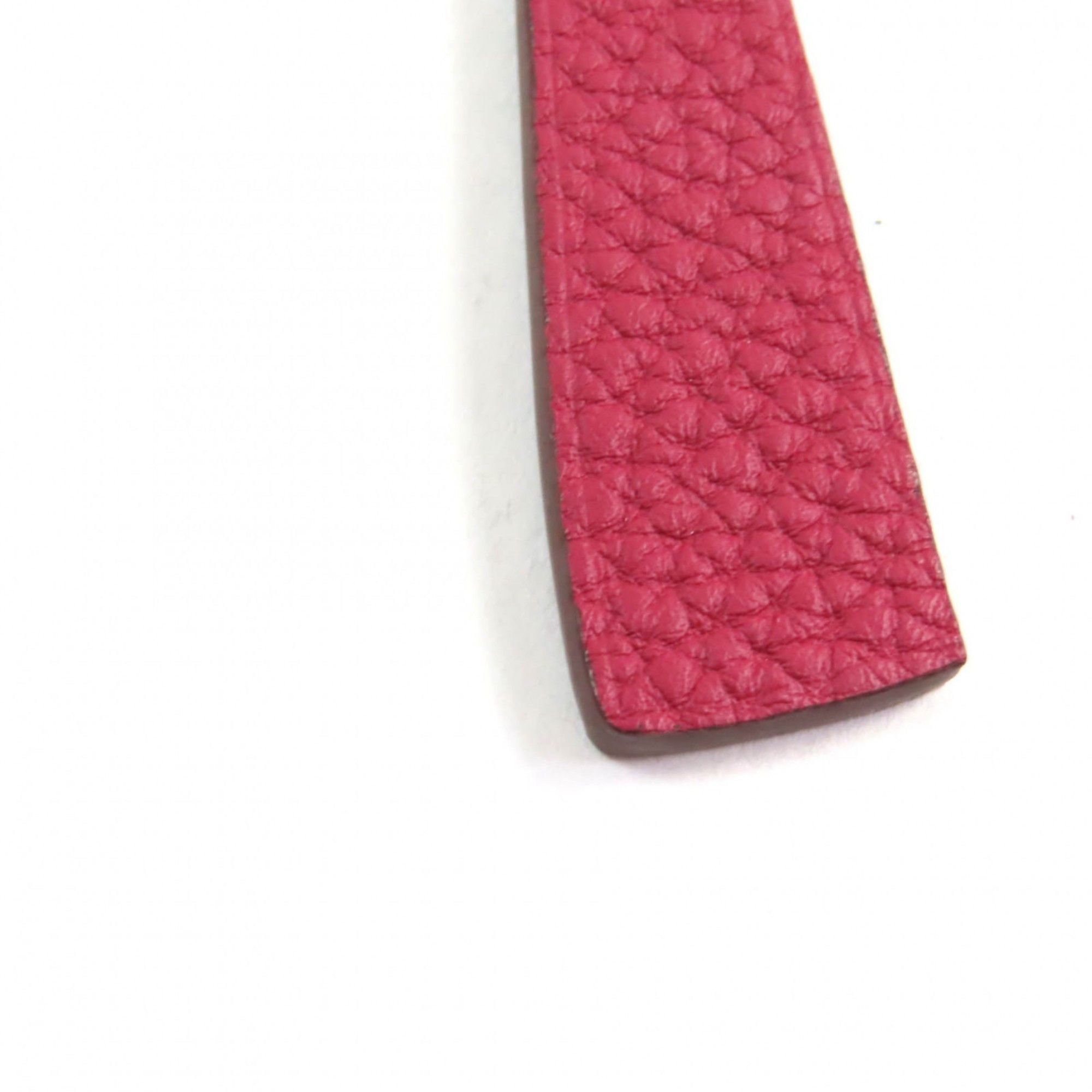 Hermes HERMES Petit H Anemone Rouge Granada Torii Epsom Leather Bag Charm (Boxed) for Women Size ONE SIZE - 6 Thumbnail