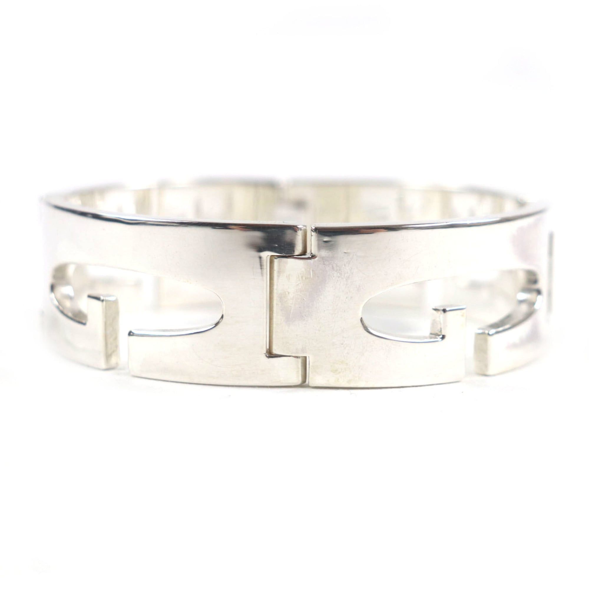 Gucci GUCCI Vintage Heavy Bracelet, 925 Silver, Tom Ford Era, G Logo, Made in Italy, Weight: 84.78g, Men's Size ONE SIZE - 5 Thumbnail