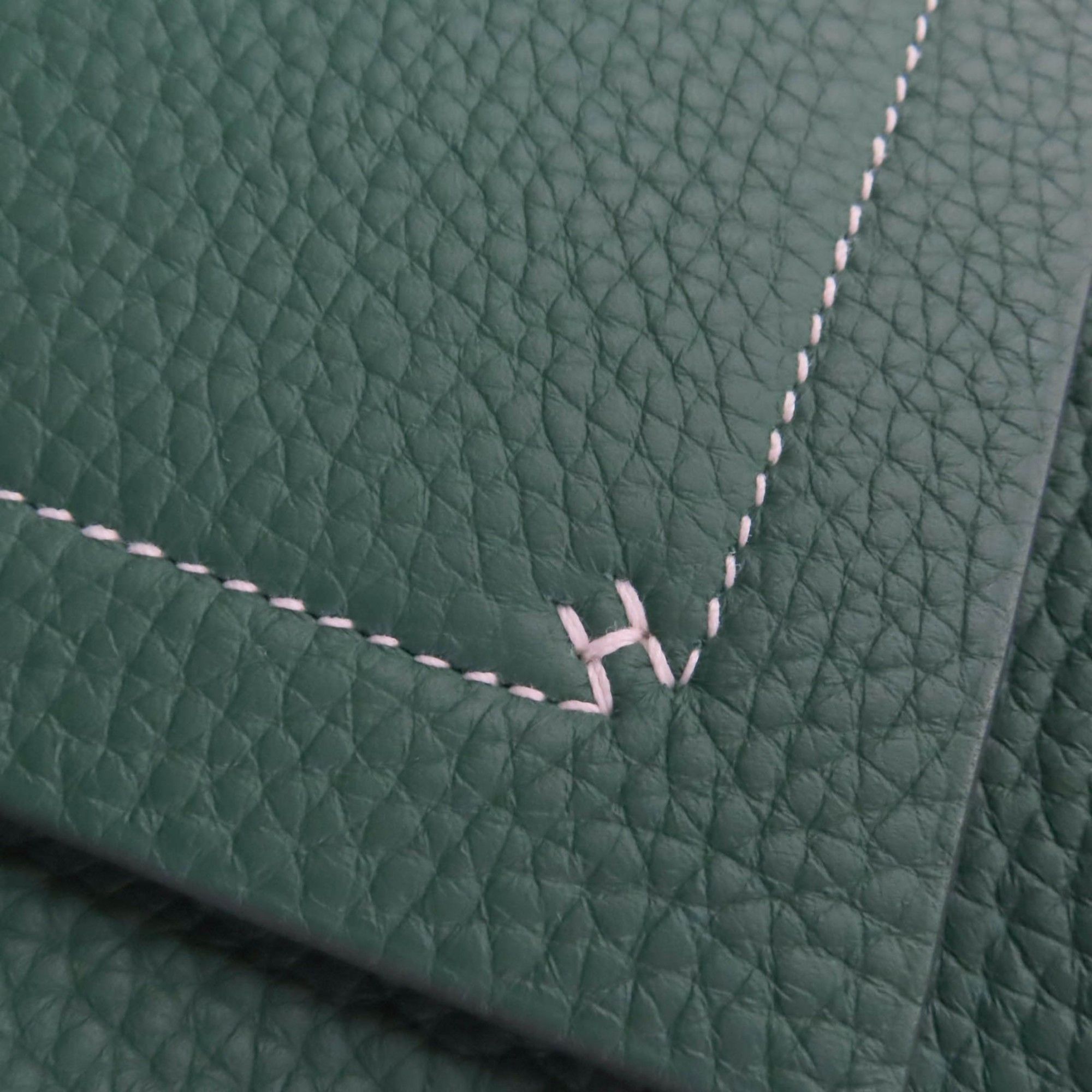 Hermes HERMES Cabas Serie 31 Taurillon Clemence Vert Moyen Tote Bag, Double Stamped, Includes Dust Made in France, Women's Size ONE SIZE - 11 Thumbnail