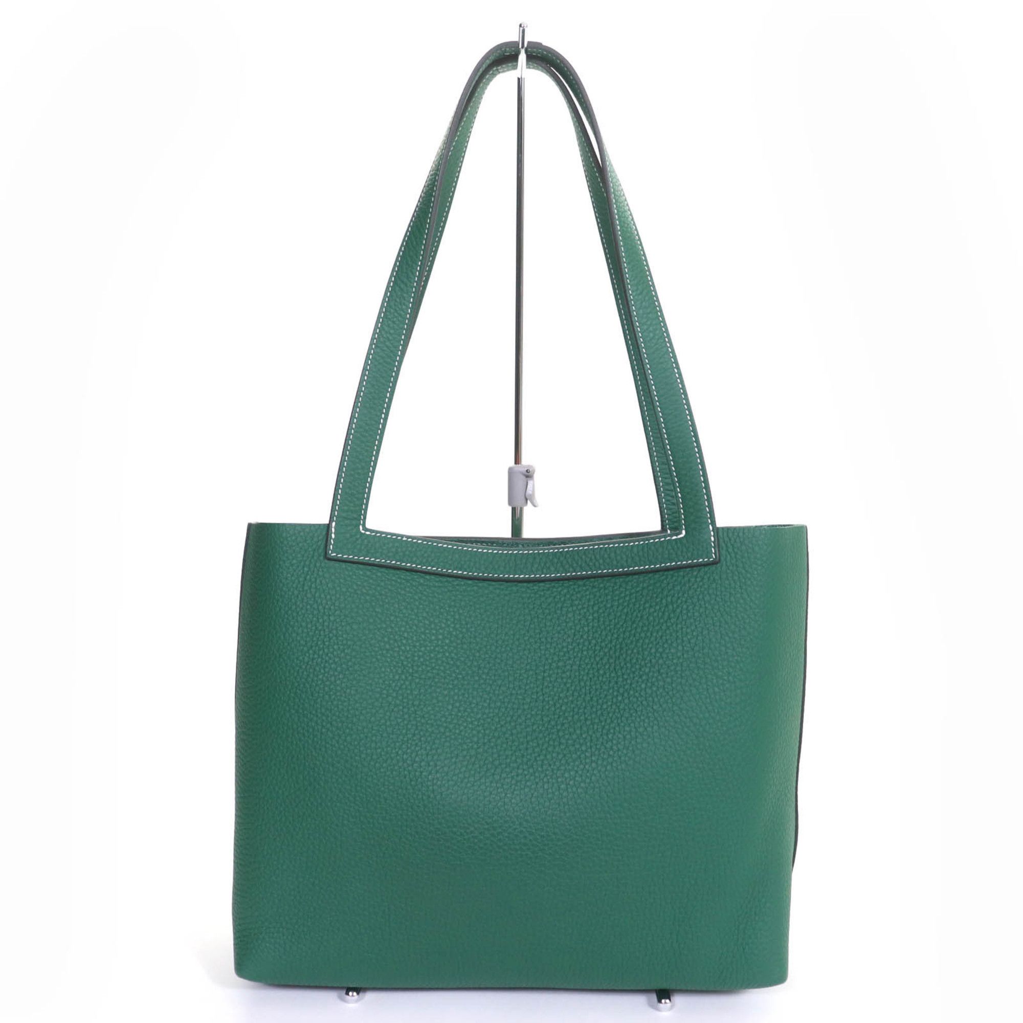 Hermes HERMES Cabas Serie 31 Taurillon Clemence Vert Moyen Tote Bag, Double Stamped, Includes Dust Made in France, Women's Size ONE SIZE - 3 Thumbnail