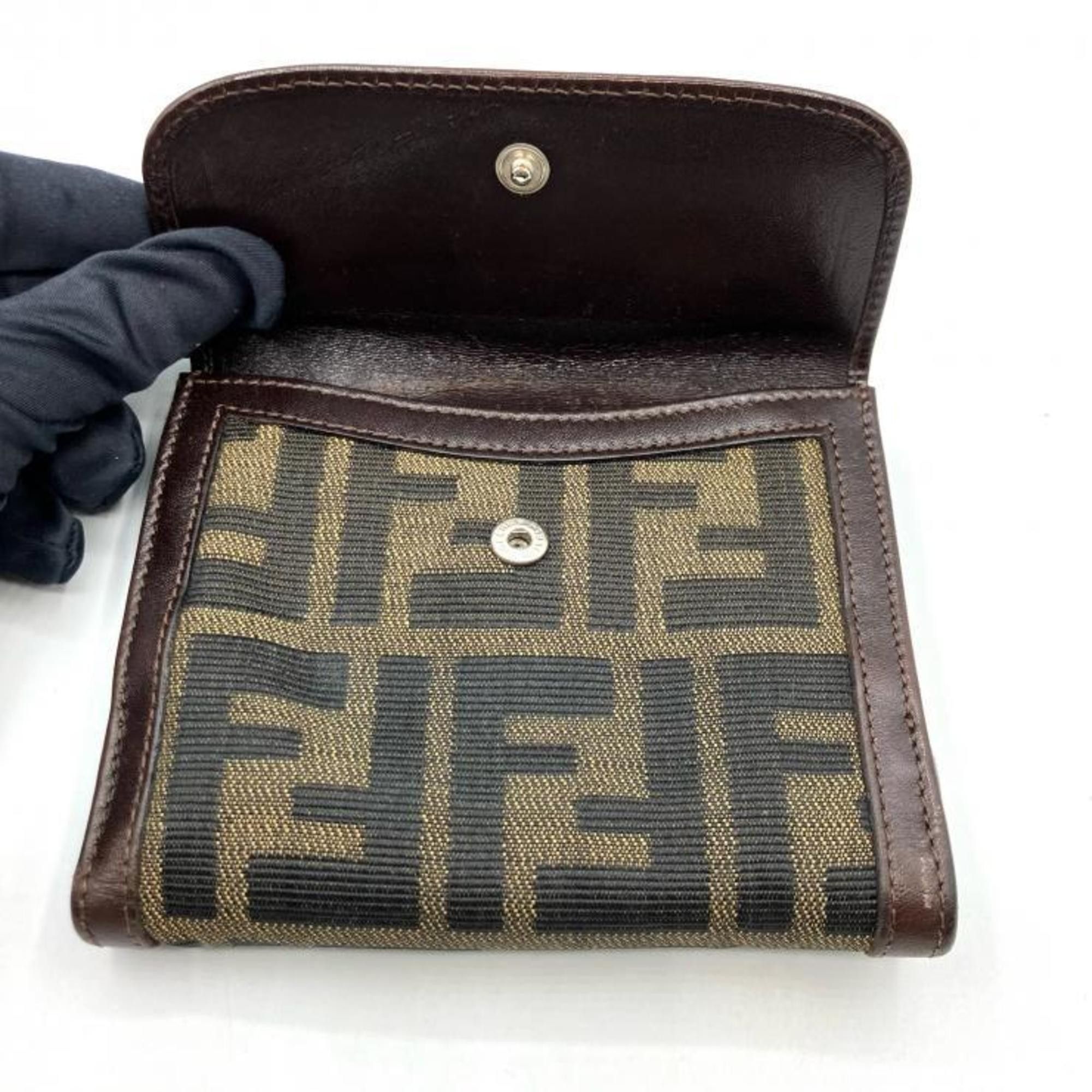 Fendi FENDI Zucca Bifold Wallet Brown Fendi Size ONE SIZE - 3 Thumbnail