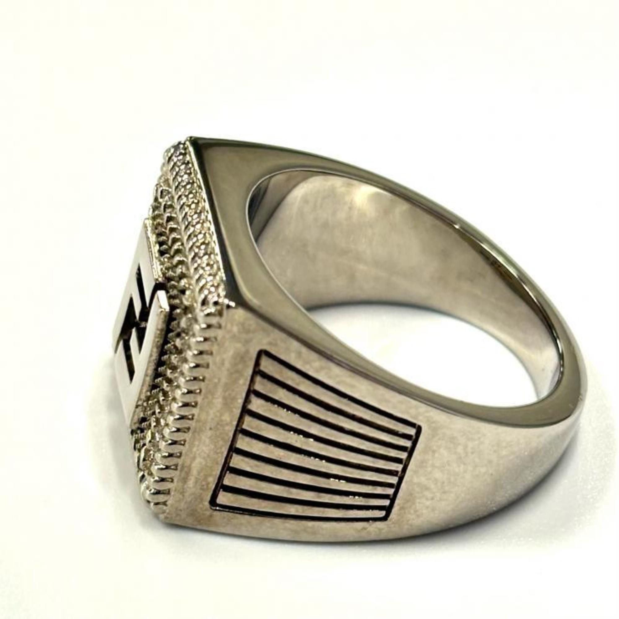 Fendi FENDI FF logo silver ring 2 Made in Italy Fendi Size ONE SIZE - 8 Thumbnail