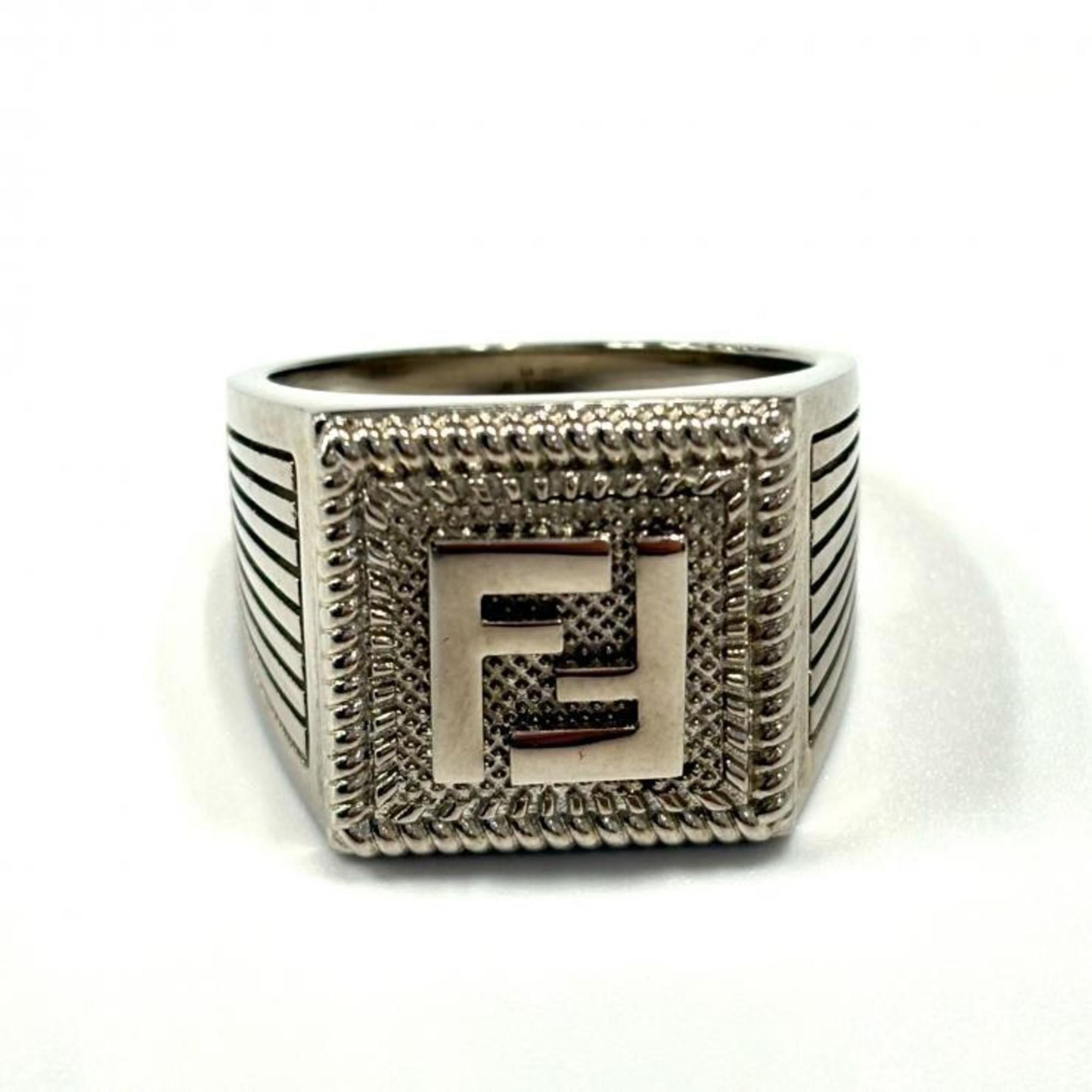 Fendi FENDI FF logo silver ring 2 Made in Italy Fendi Size ONE SIZE - 3 Thumbnail