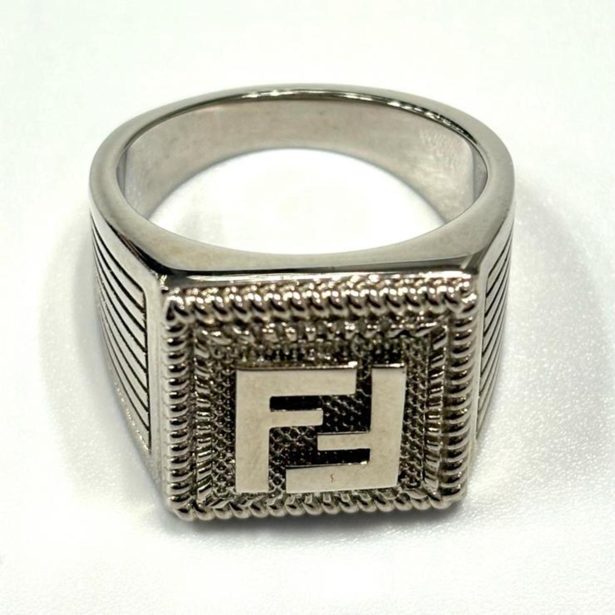Fendi FENDI FF logo silver ring 2 Made in Italy Fendi Size ONE SIZE - 4 Thumbnail