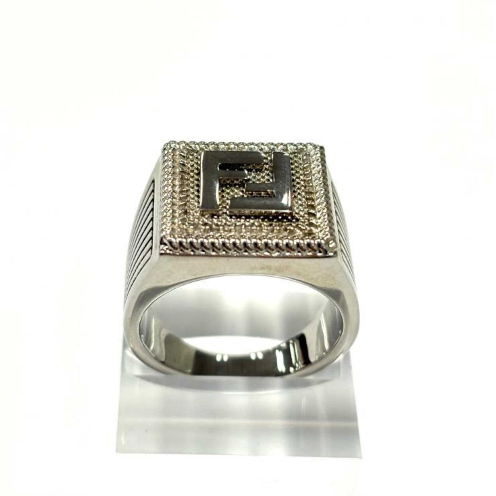 Fendi FENDI FF logo silver ring 2 Made in Italy Fendi Size ONE SIZE - 2 Thumbnail