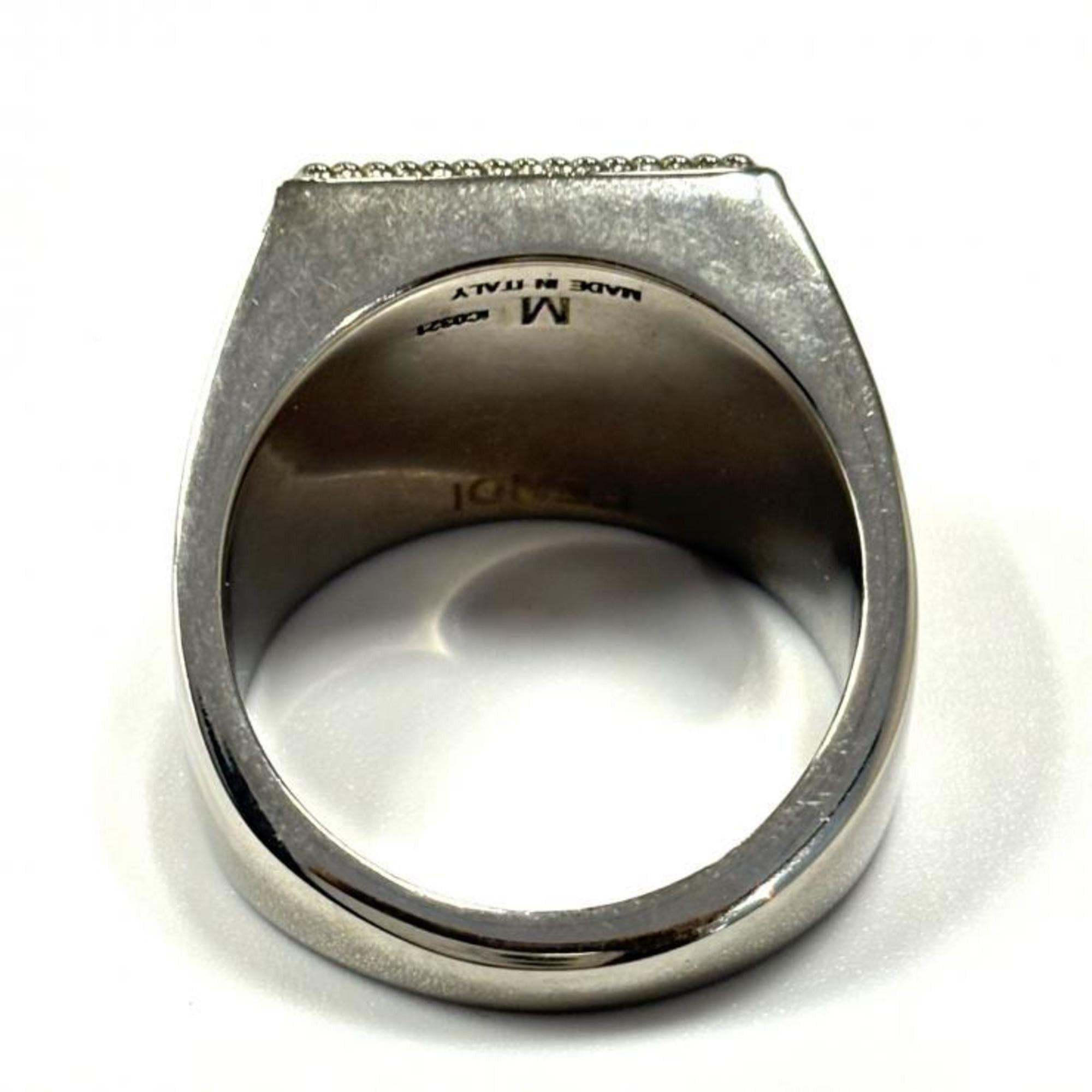 Fendi FENDI FF logo silver ring 2 Made in Italy Fendi Size ONE SIZE - 6 Thumbnail