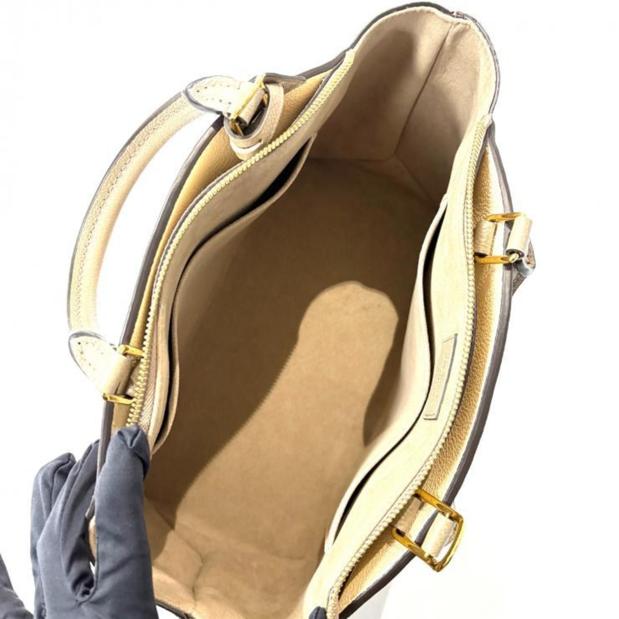 Louis Vuitton Louis Vuitton Bicolor Monogram Empreinte M58914 Petit Palais PM Tourterelle Creme Size ONE SIZE - 9 Thumbnail