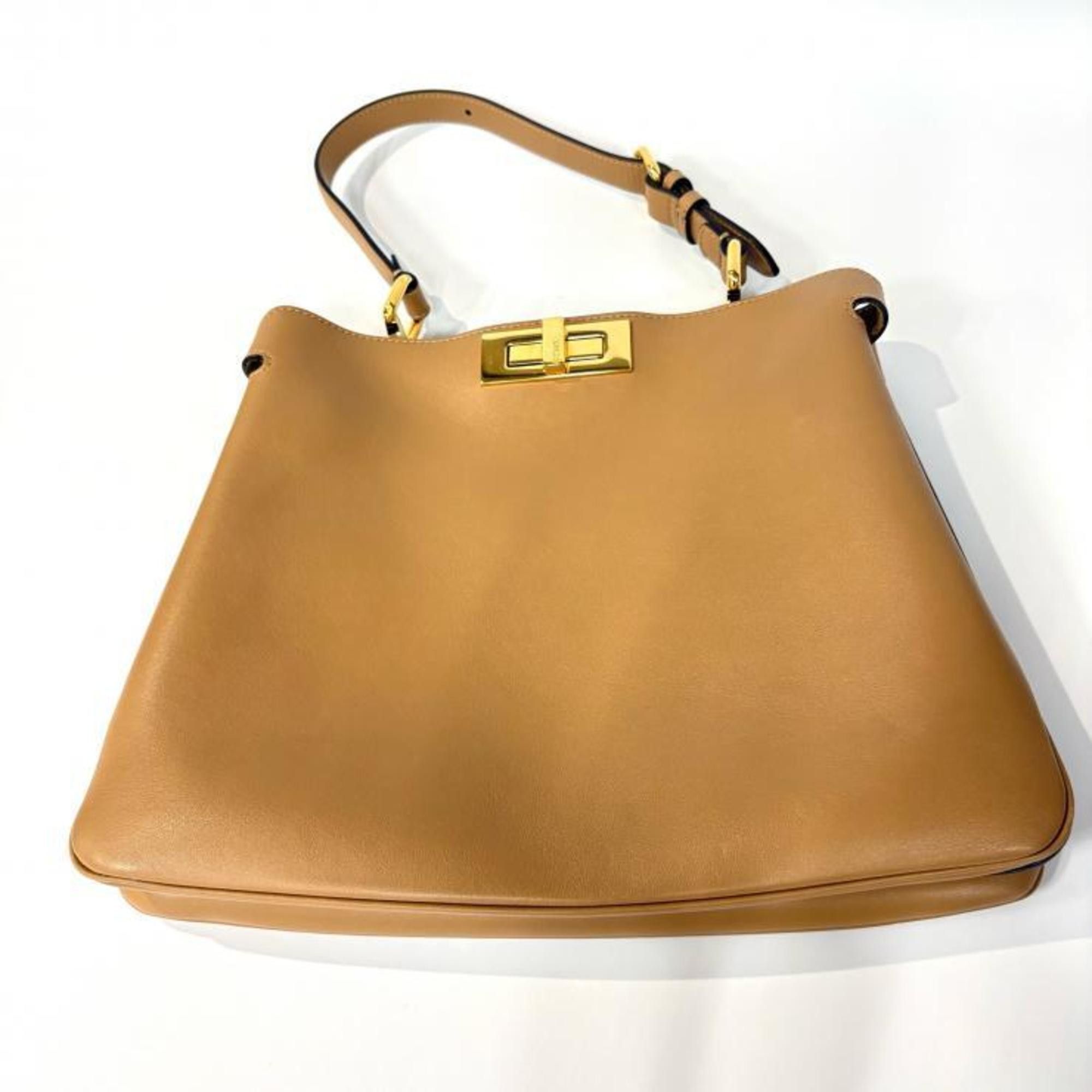 Fendi Fendi Peekaboo Soft Medium Calfskin Beige Handbag 8BN353.AOVH Size ONE SIZE - 3 Thumbnail