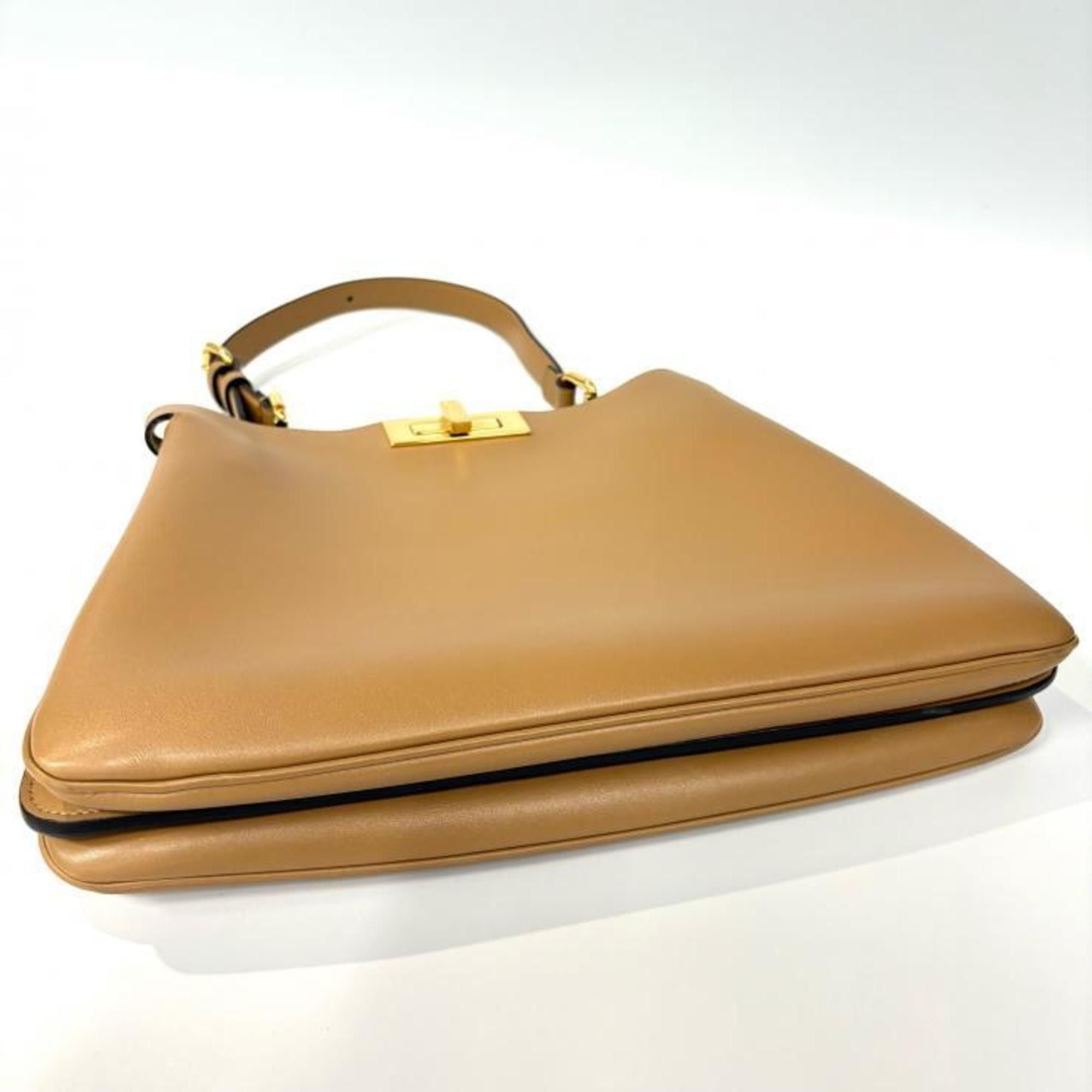 Fendi Fendi Peekaboo Soft Medium Calfskin Beige Handbag 8BN353.AOVH Size ONE SIZE - 2 Thumbnail