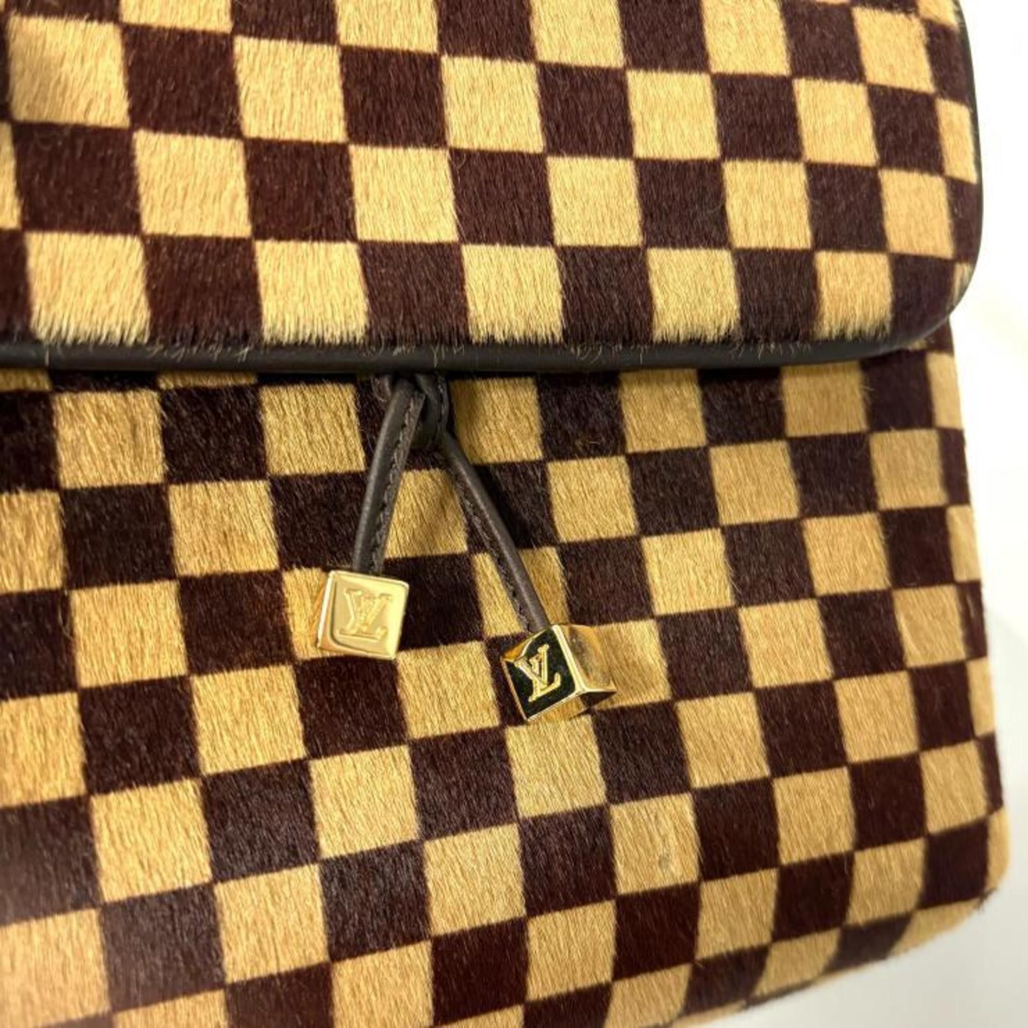 Louis Vuitton LOUIS VUITTON Damier Sauvage Gazelle M92130 Shoulder Bag in Brown Pony Leather Size ONE SIZE - 11 Thumbnail