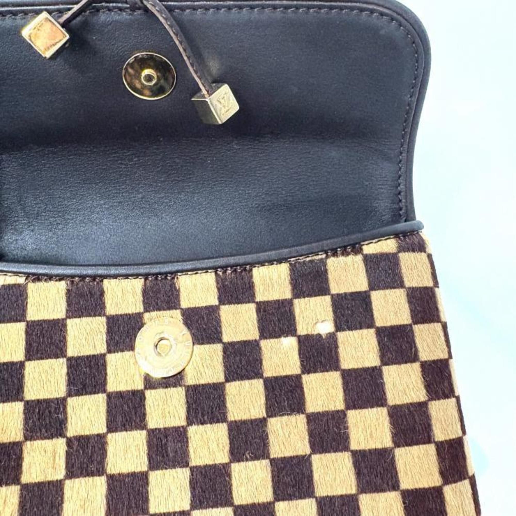 Louis Vuitton LOUIS VUITTON Damier Sauvage Gazelle M92130 Shoulder Bag in Brown Pony Leather Size ONE SIZE - 5 Thumbnail