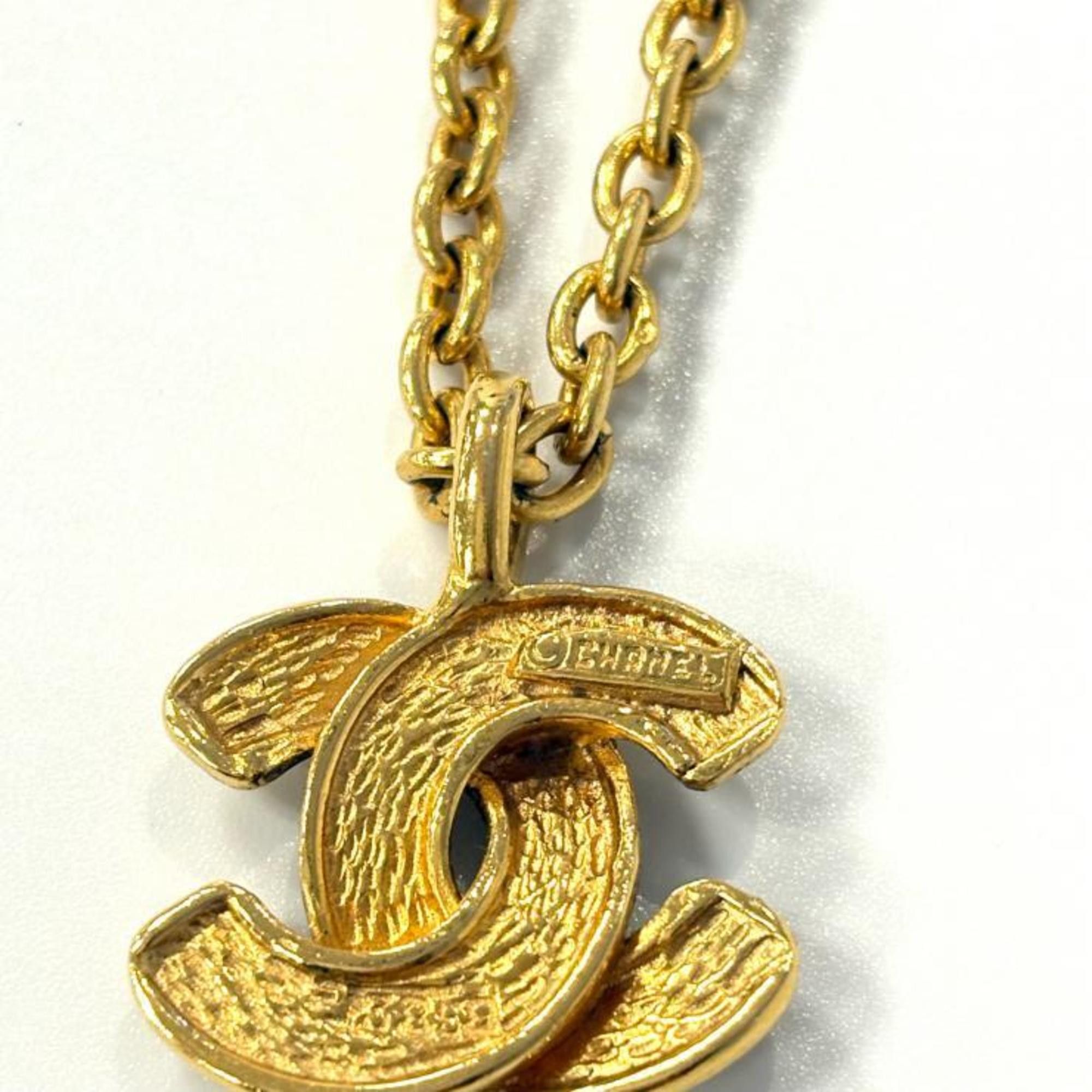 Chanel CHANEL Vintage Matelasse Coco Mark Gold GP Necklace Size ONE SIZE - 6 Thumbnail