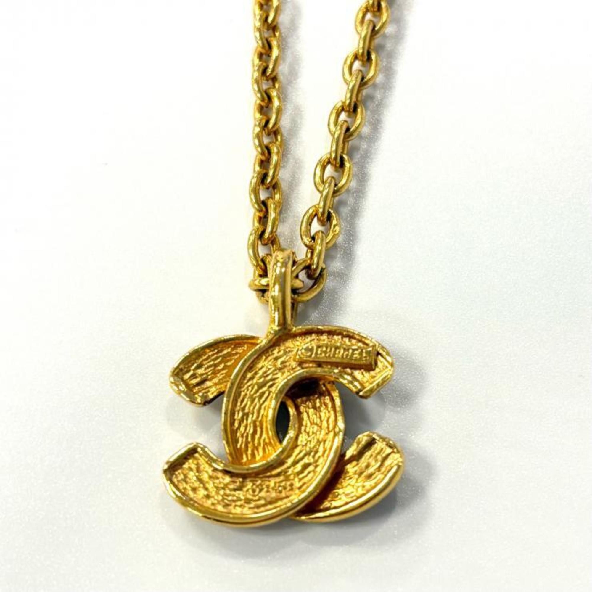 Chanel CHANEL Vintage Matelasse Coco Mark Gold GP Necklace Size ONE SIZE - 5 Thumbnail