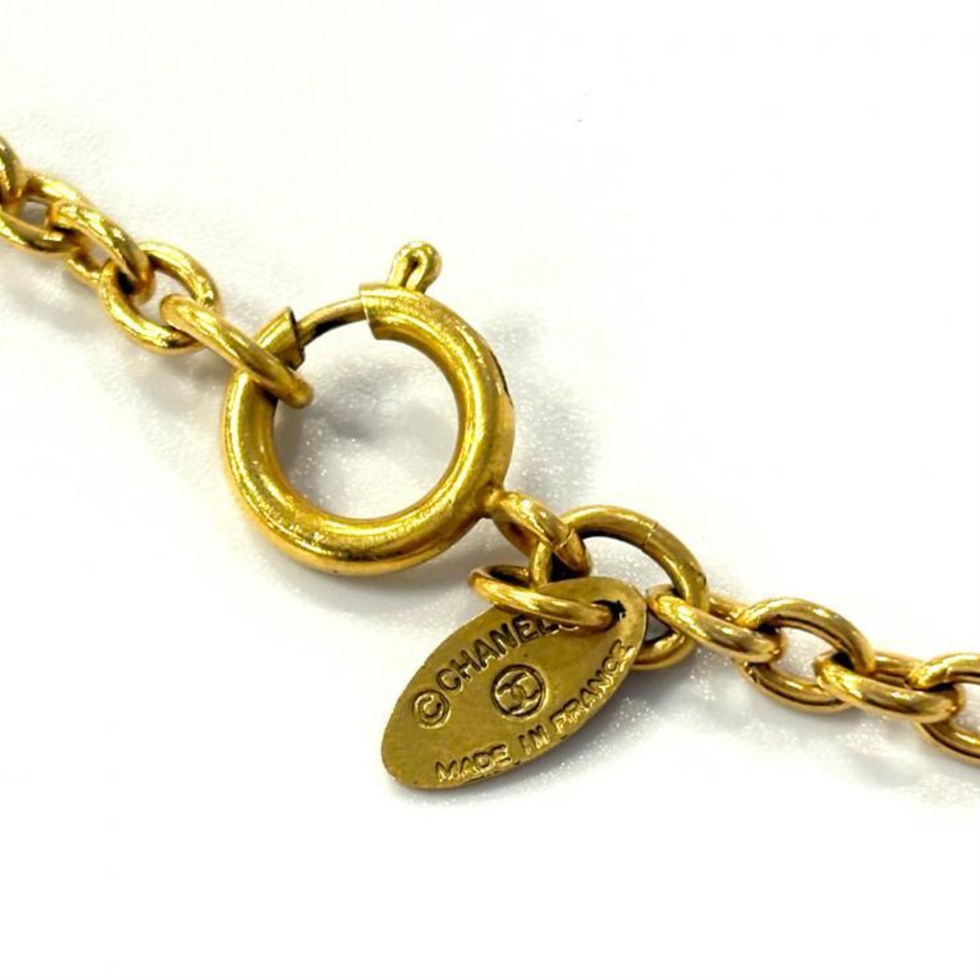 Chanel CHANEL Vintage Matelasse Coco Mark Gold GP Necklace Size ONE SIZE - 7 Thumbnail