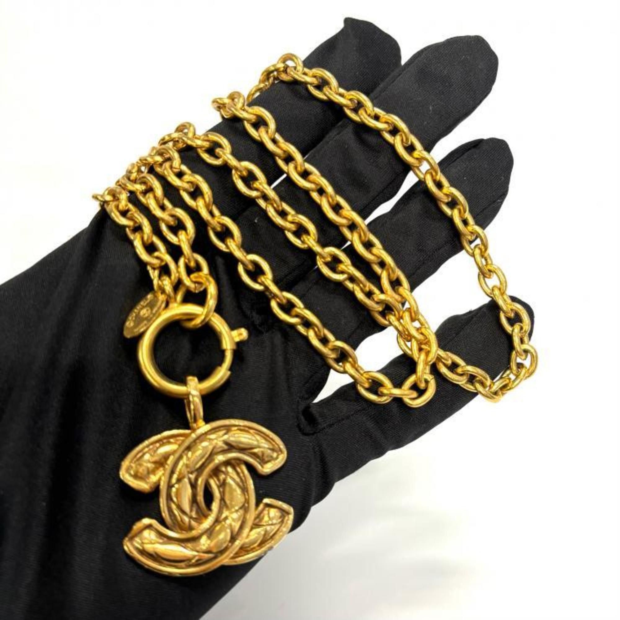 Chanel CHANEL Matelasse Vintage Coco Mark Necklace in GP Gold Size ONE SIZE - 8 Thumbnail