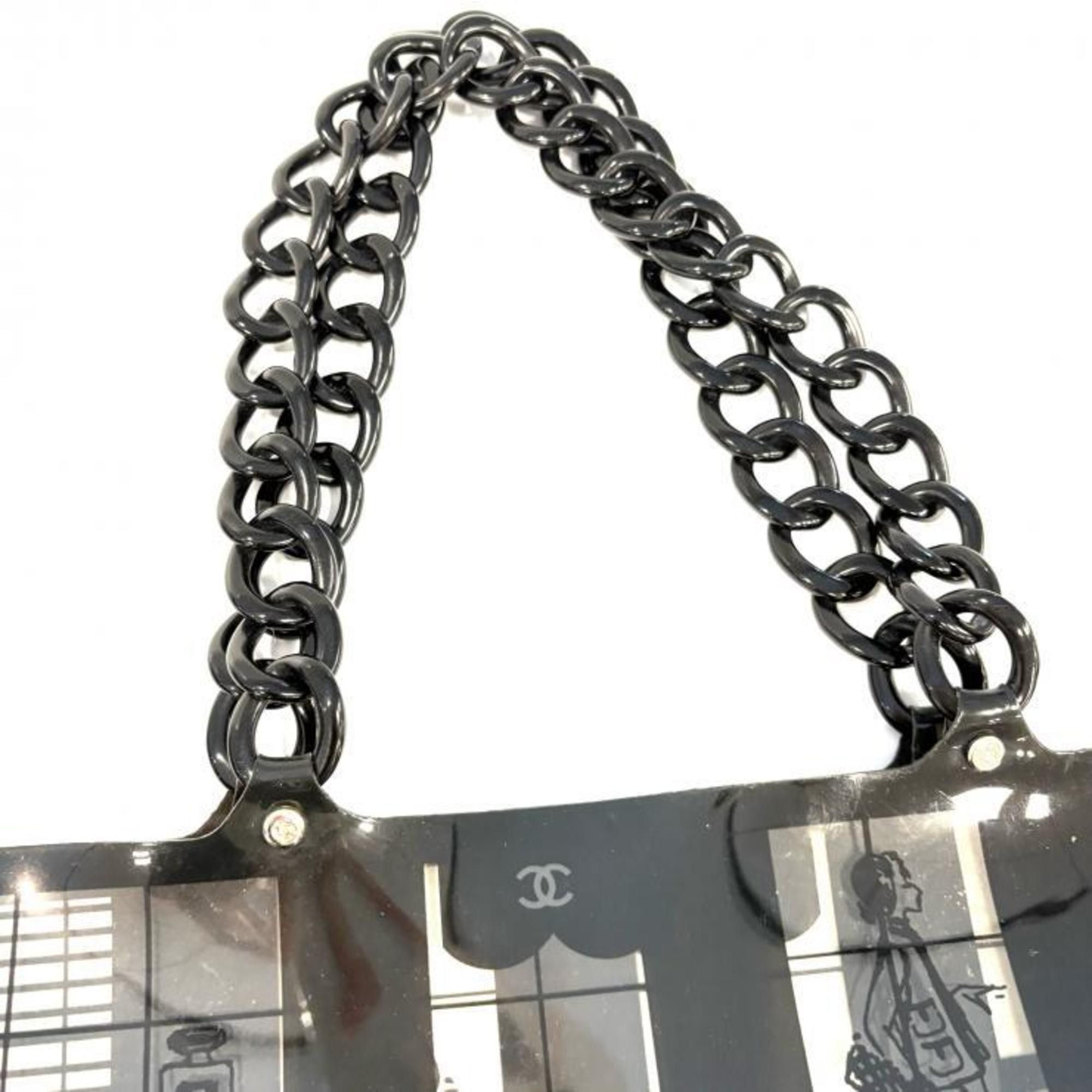 Chanel CHANEL Windows Plastic Chain Black Clear Tote Size ONE SIZE - 6 Thumbnail